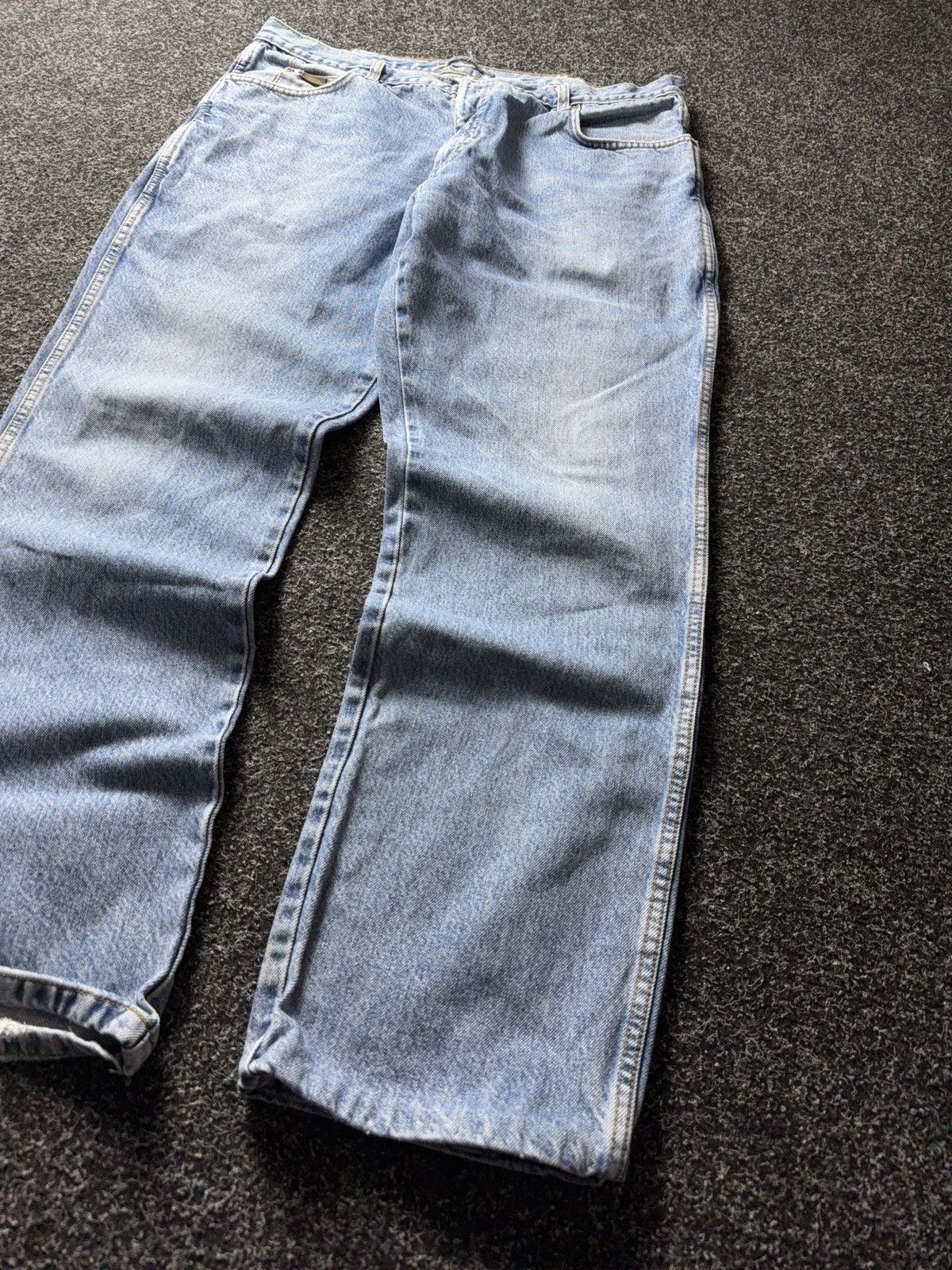 Wrangler 90s Wrangler USA Vintage Light Wash Straight Leg Jeans Size US 37 - 3 Thumbnail