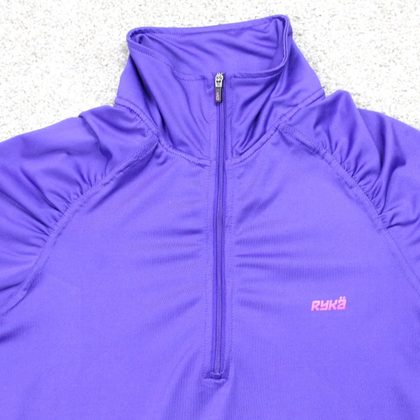 Vintage Ryka Sweatshirt Womens Small Purple 1/4 Zip Polyester Stretch L/S Pullover Size S / US 4 / IT 40 - 4 Thumbnail