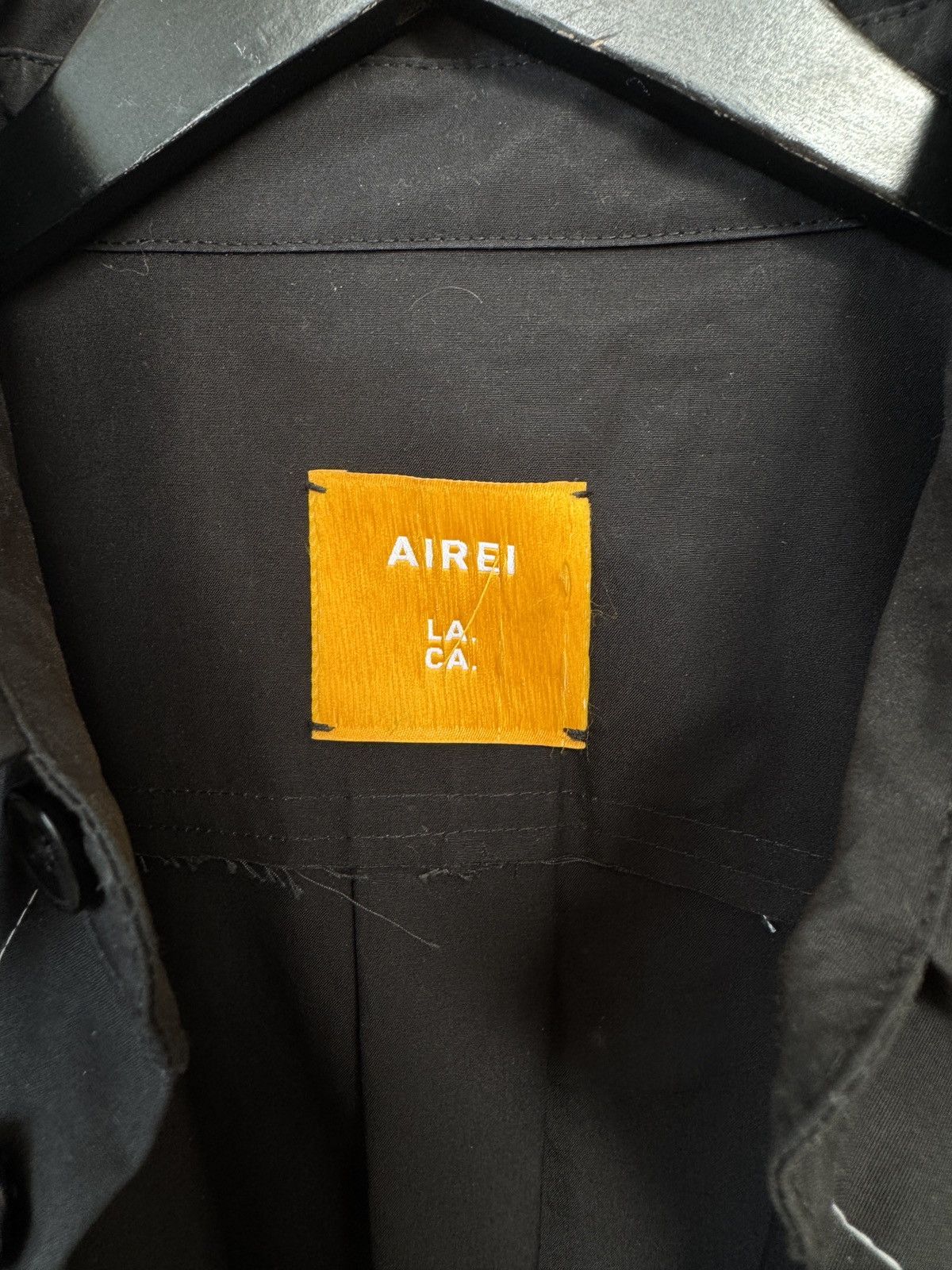 AIREI Airei Long Sleeve Black Button Down Size US XL / EU 56 / 4 - 4 Thumbnail
