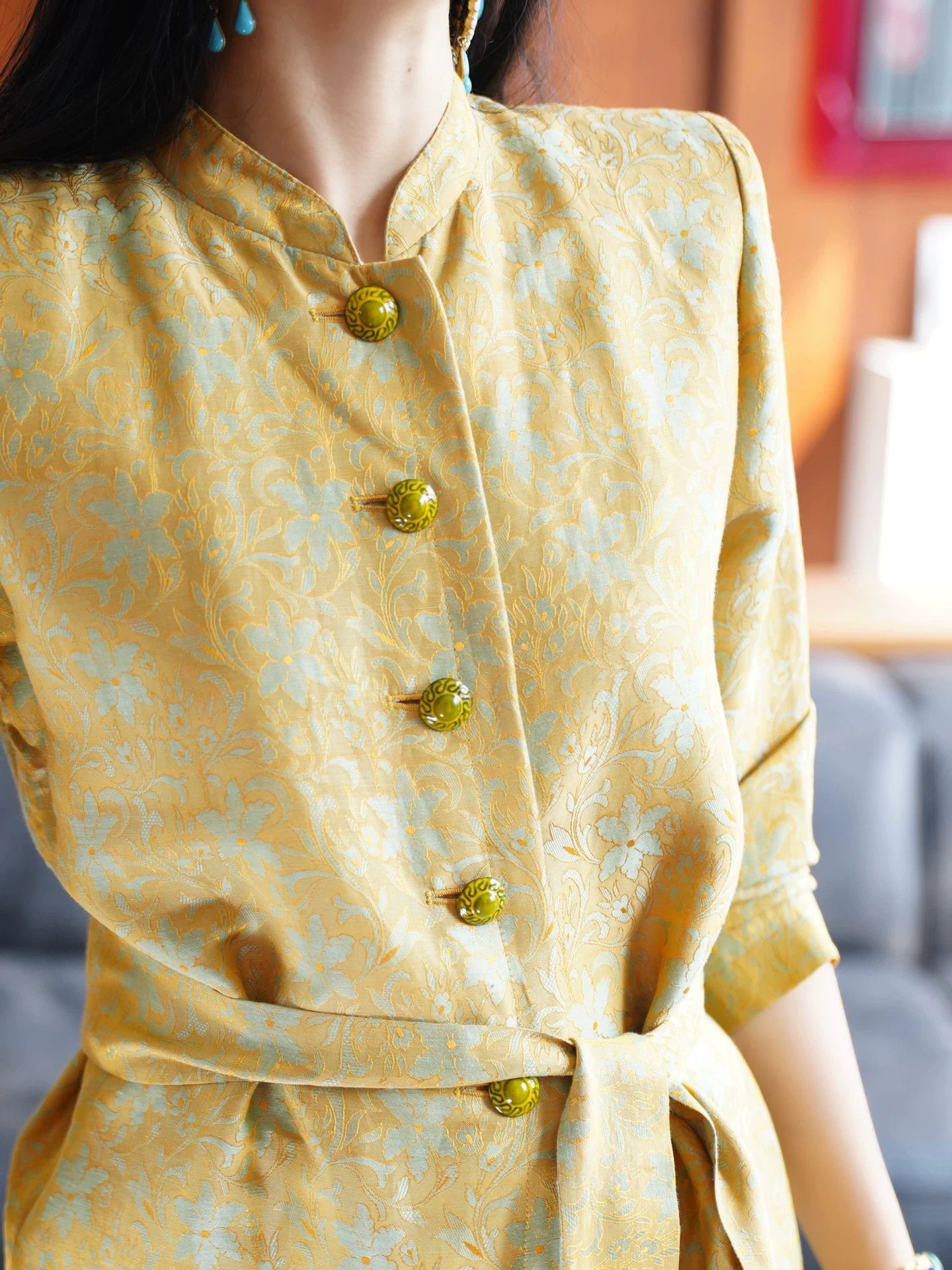 Yves Saint Laurent YSL Rive Gauche 1998 Runway Silk-Linen 3-Piece Set Size XS / US 0-2 / IT 36-38 - 5 Thumbnail