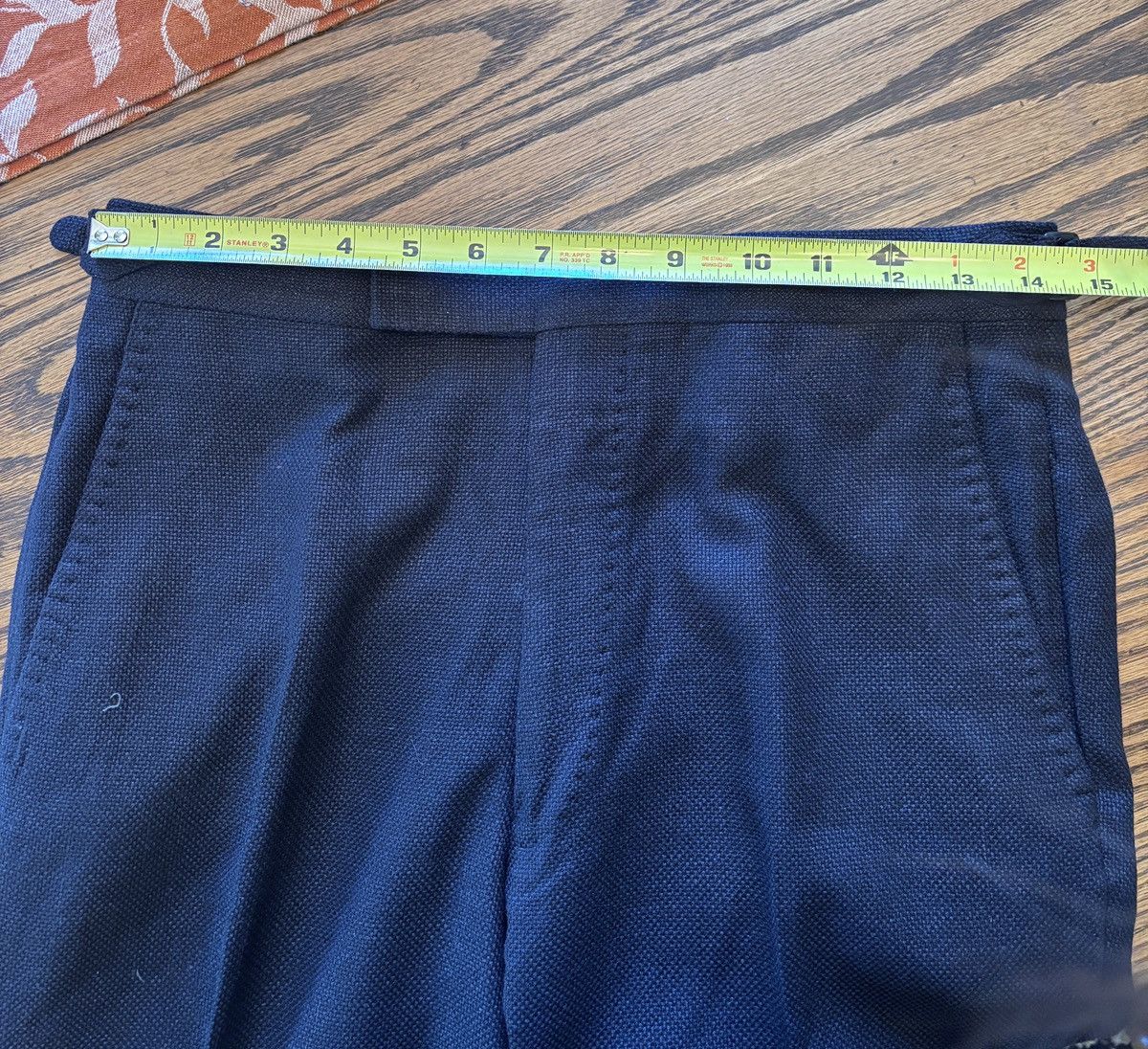 Other Black Basketweave Double Breasted Wool Suit Size 34S - 15 Thumbnail