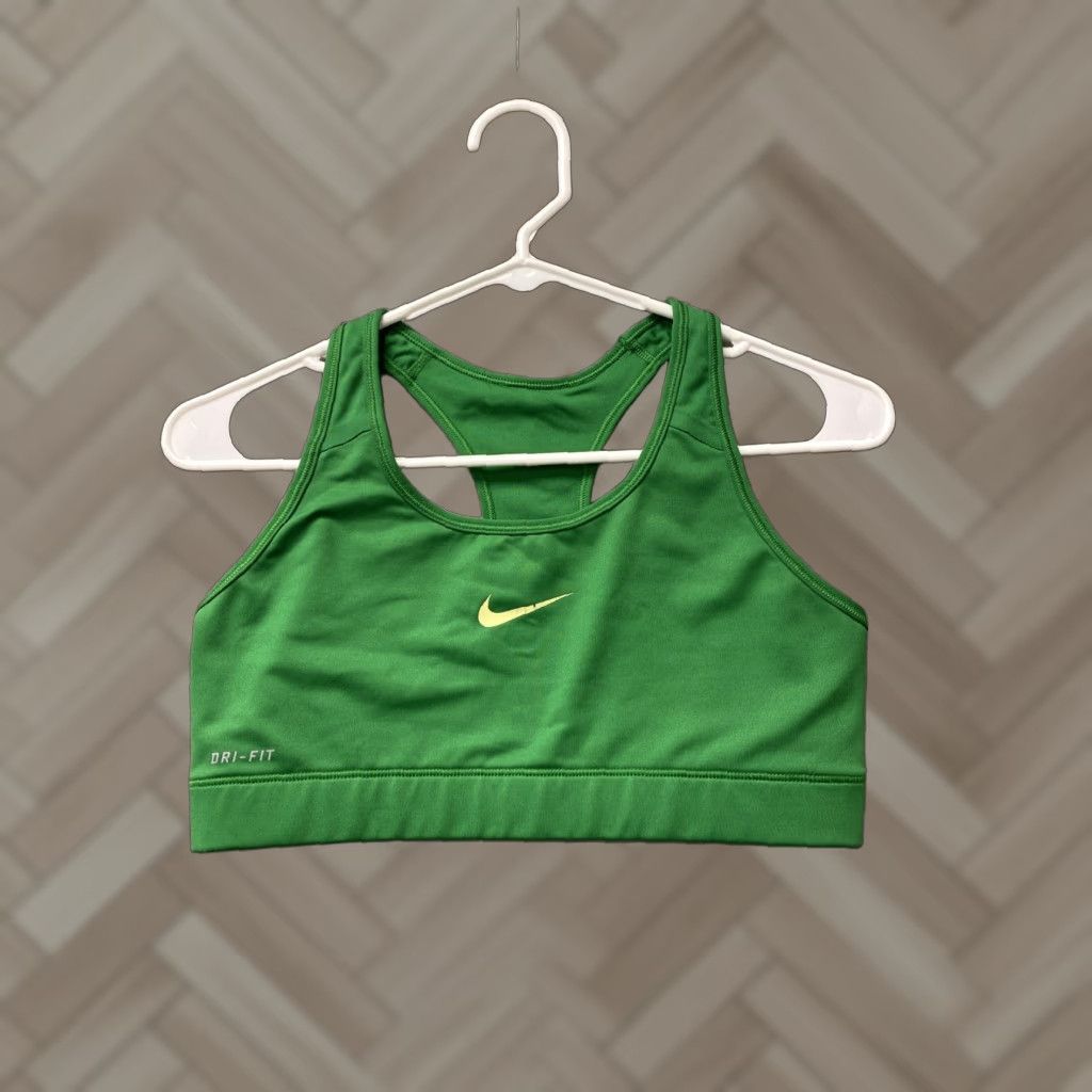 Nike VINTAGE Nike Sports Bra Top Womens M Green Dri-FIT Workout Gym Activewear Racerback Size M / US 6-8 / IT 42-44 - 1 Thumbnail