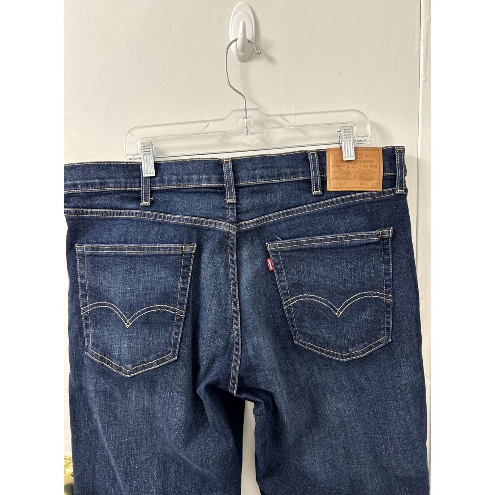 Levi's Levi's Premium Big E 541 Jeans Mens 38x29 Dark Blue Denim Athletic Straight Regular Size Size US 38 / EU 54 - 5 Thumbnail