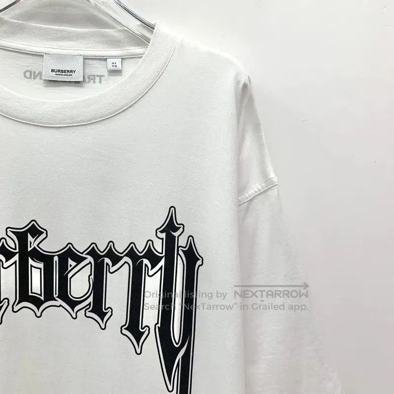 Burberry Burberry White Cotton T-Shirt for Women. Size XL / US 12-14 / IT 48-50 - 3 Thumbnail