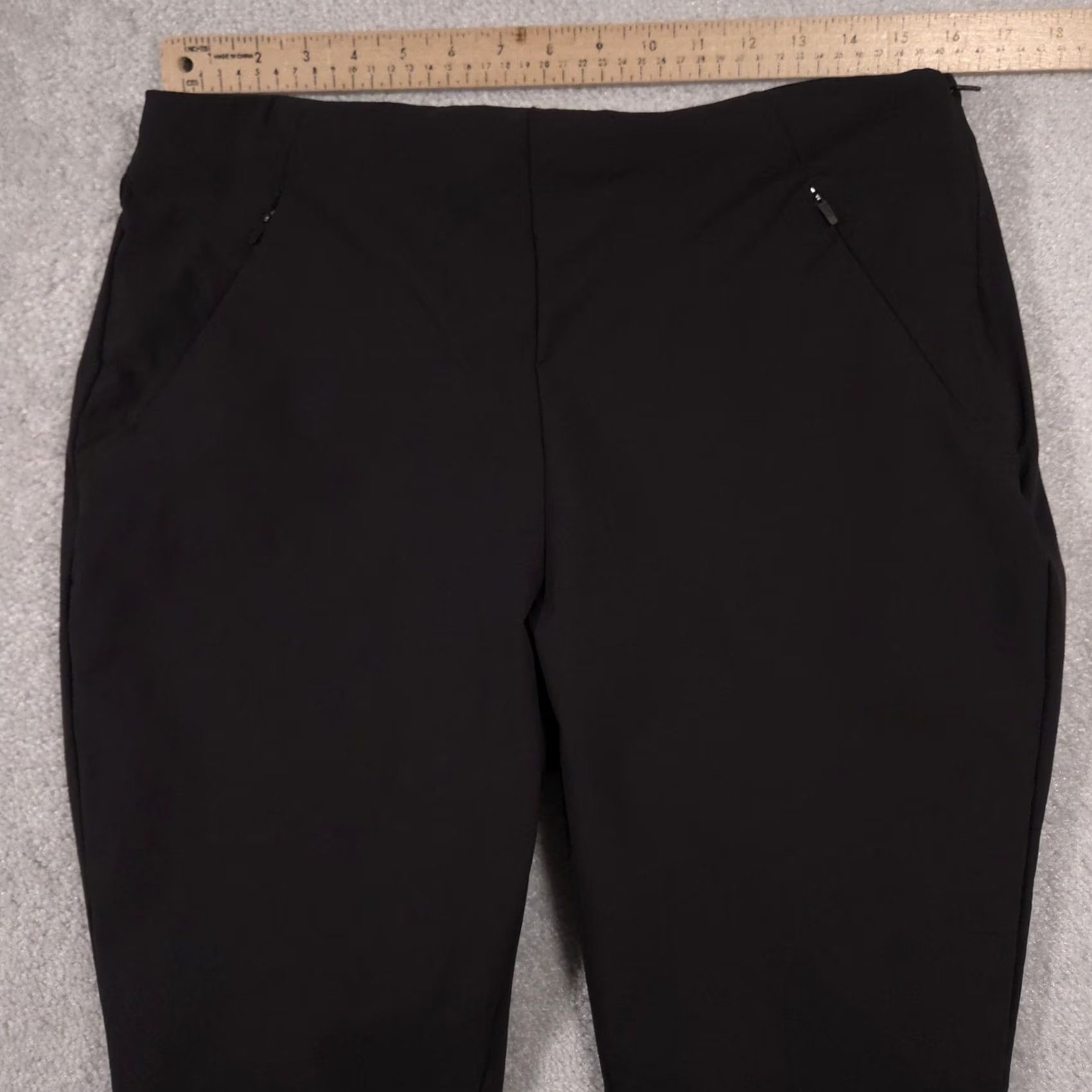 Vintage Duluth Trading Pants Womens 14 Black Nylon Stretch Hiking Tapered Ankle Pants Size 36" / US 14 / IT 50 - 5 Thumbnail