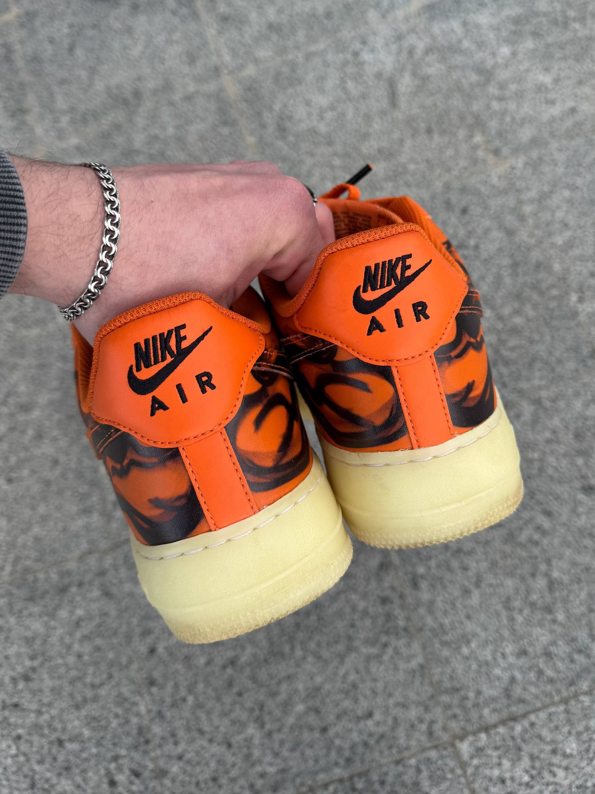 Nike Nike Air Force 1 Low Skeleton Orange Halloween US10 Size US 10 / EU 43 - 7 Thumbnail