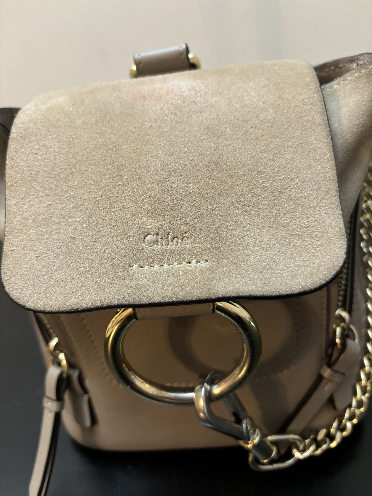 Chloe Chloé Mini Faye Suede Leather Backpack Handbag Size ONE SIZE - 2 Thumbnail
