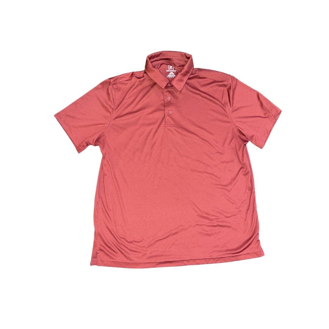 George Bundle 2 George Polo Shirt Burgundy Blue Large Golf Preppy Size US L / EU 52-54 / 3 - 2 Thumbnail