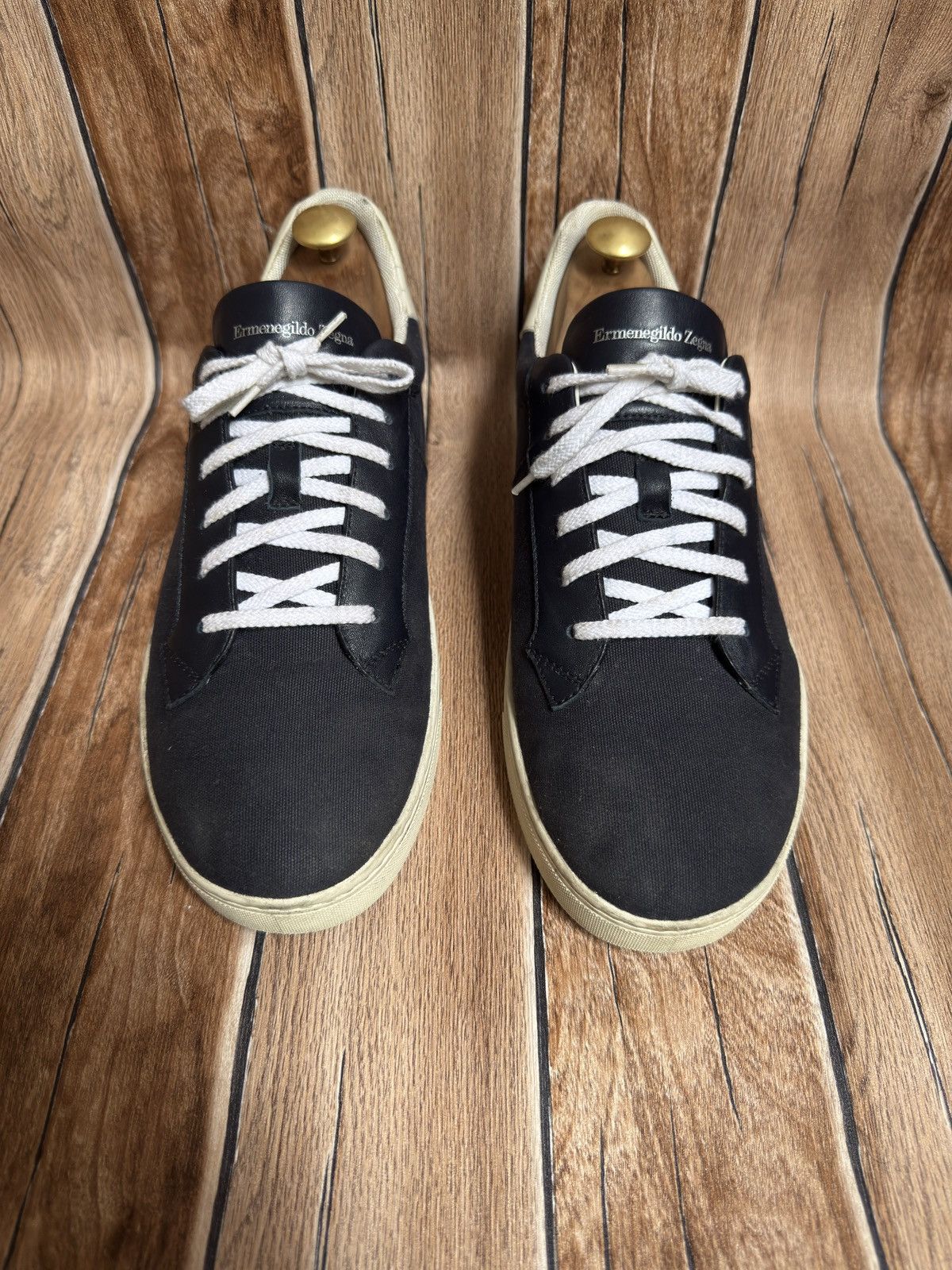 Ermenegildo Zegna Vittorio canvas sneakers Size US 8.5 / EU 41-42 - 3 Thumbnail