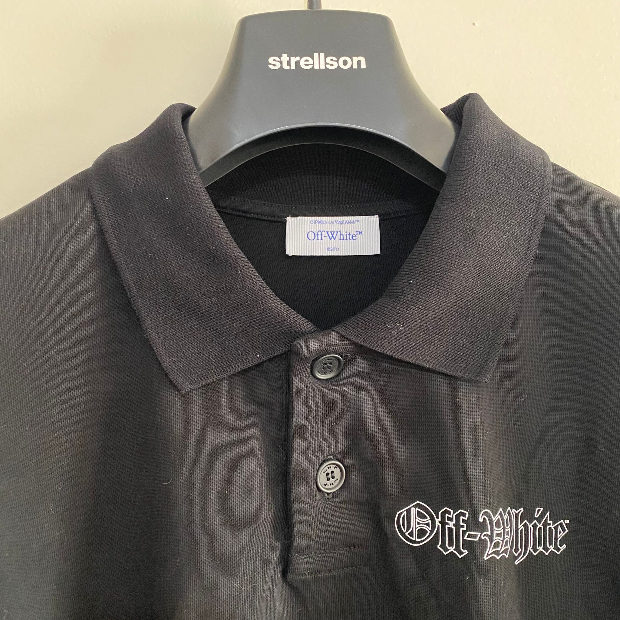 Off-White Black Gang Print Logo Oversized Polo Size US XXL / EU 58 / 5 - 7 Thumbnail