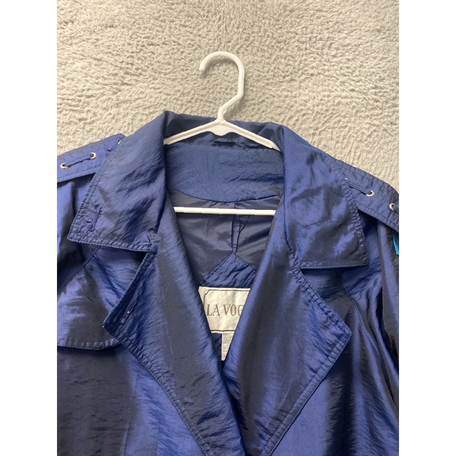 Vogue LA VOGUE Women’s Size 8 Trench Coat Full Length Fashion Light Night Blue /64-56 Size M / US 6-8 / IT 42-44 - 3 Thumbnail