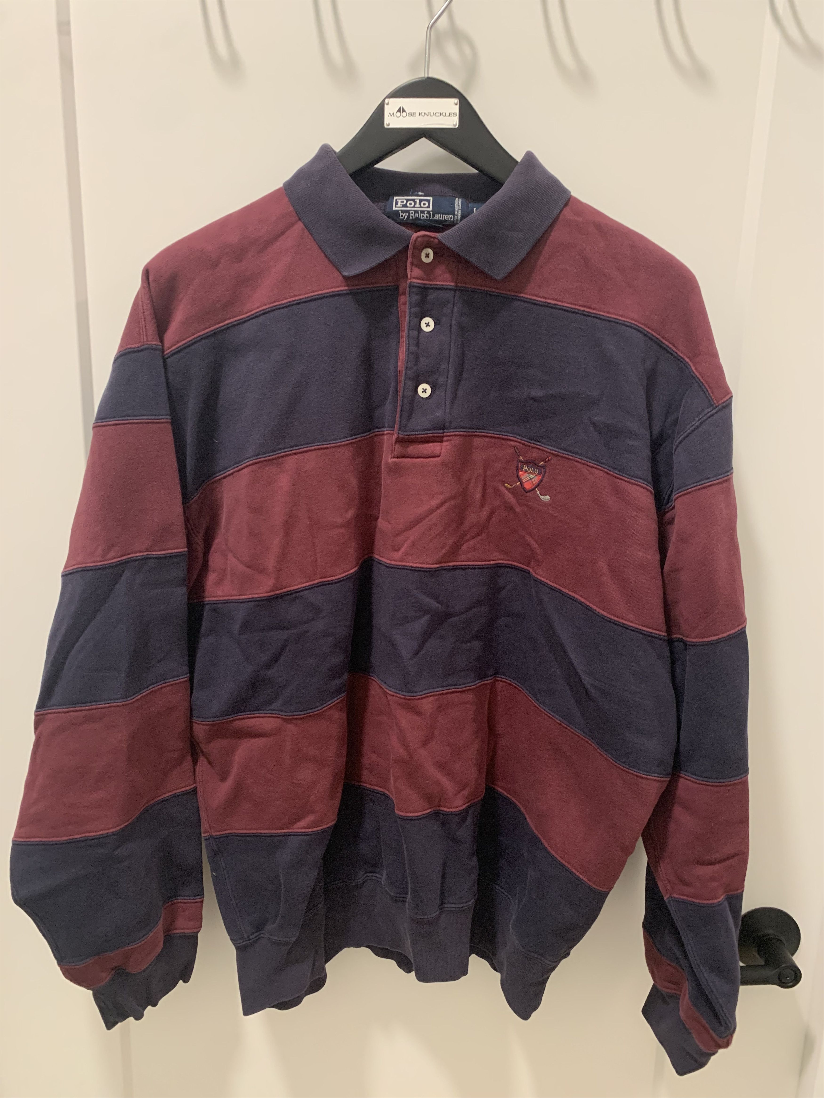 Polo Ralph Lauren vintage polo Ralph Lauren Striped Rugby Polo Sweater Size US L / EU 52-54 / 3 - 1 Preview