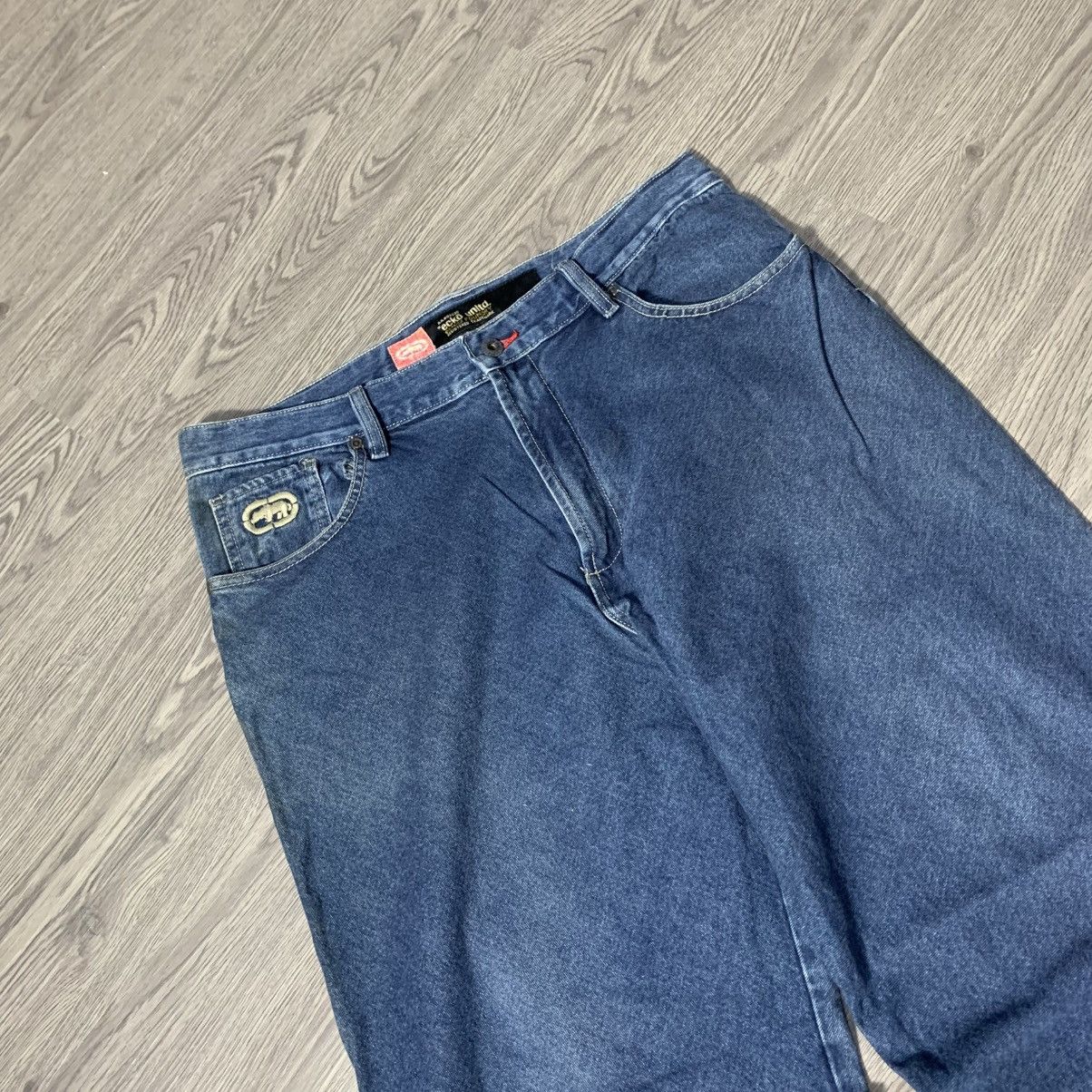 Ecko Unltd. ECKO UNLTD BAGGY JEANS BLUE POCKET LOGO Size US 34 / EU 50 - 5 Thumbnail