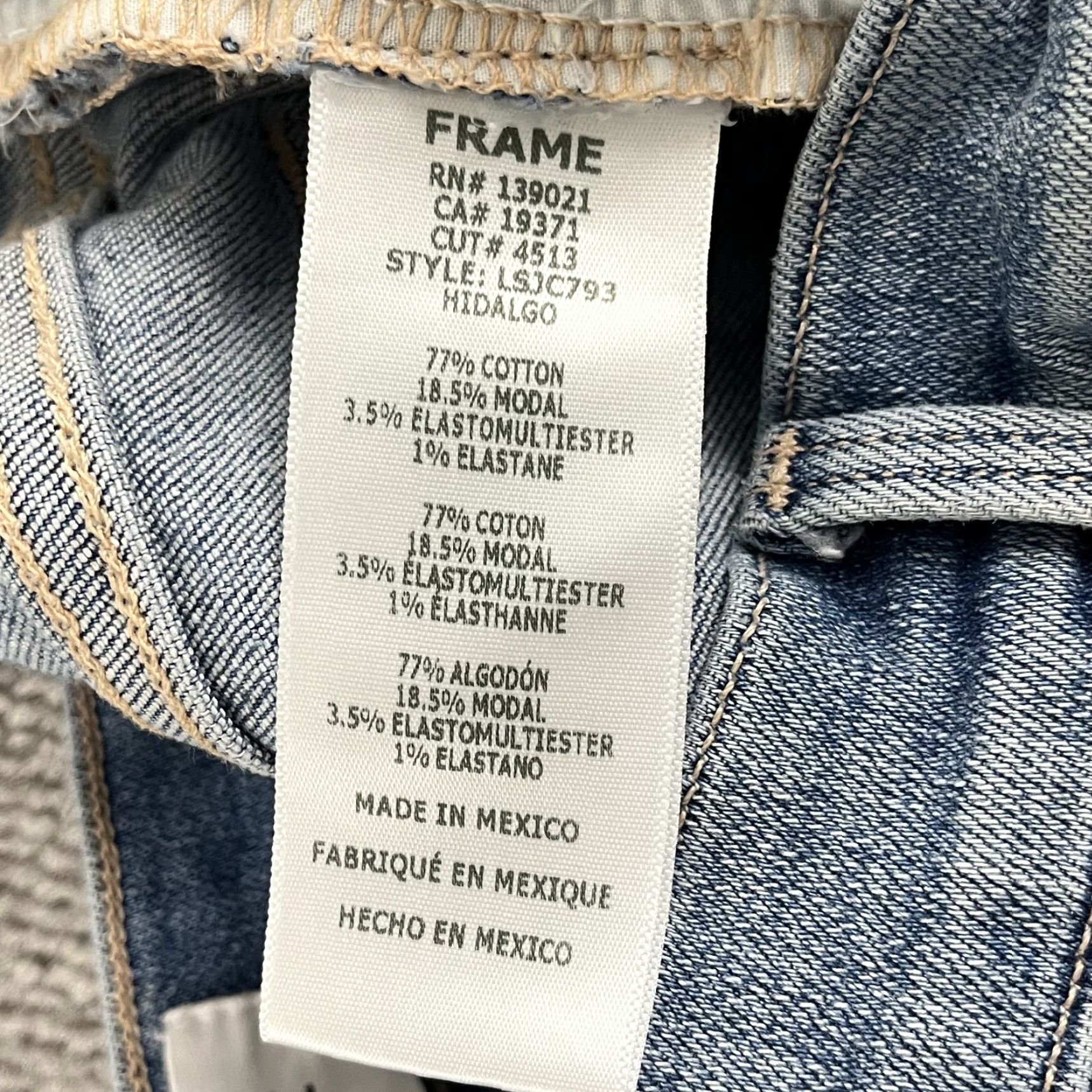 Frame FRAME Le Skinny de Jeanne Crop Jeans Womens Size 32 Light Blue Denim Slim Fit Stretch Size 24" / US 00 / IT 34 - 7 Thumbnail