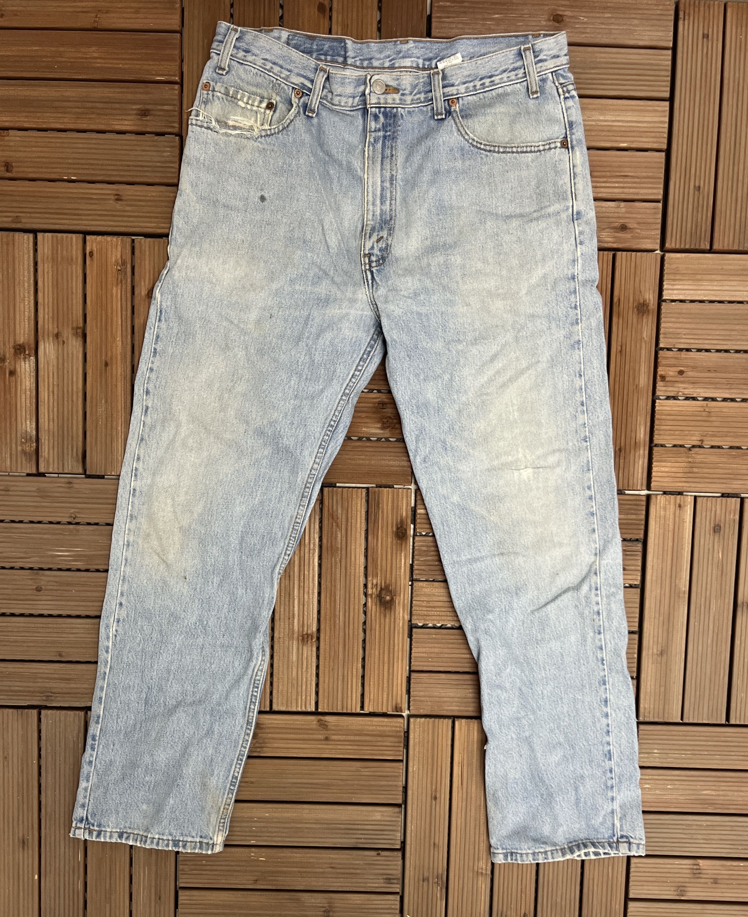 Levi's Levi's 505 Jeans Light Blue Vintage Denim Regular Fit Size US 36 / EU 52 - 2 Thumbnail