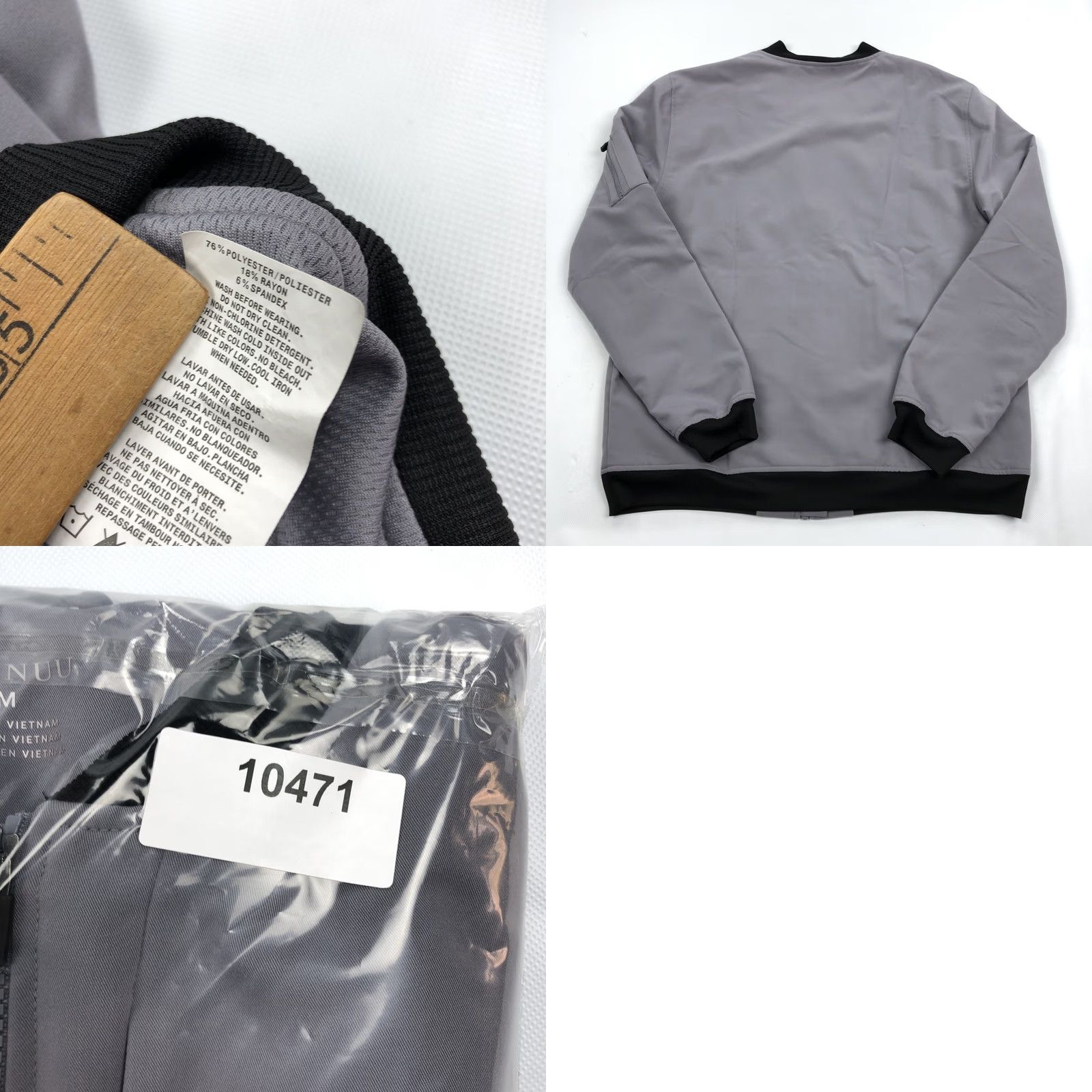 Vintage JAANUU Bomber Jacket Full Zip Gray Black Size M Men Shirt? Size US M / EU 48-50 / 2 - 8 Thumbnail