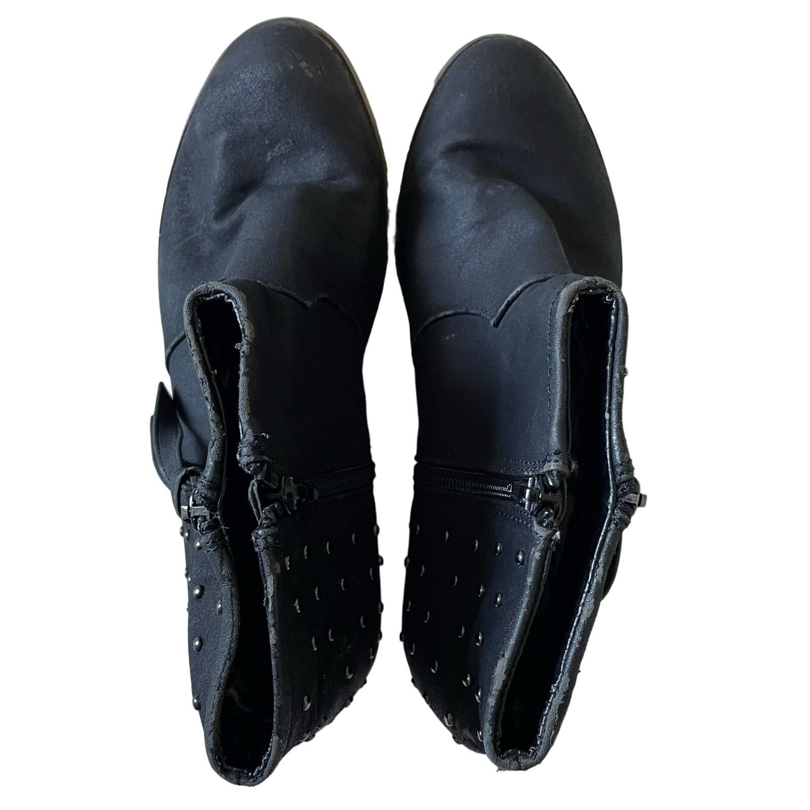 Kohl's Black Studded Booties Size US 9 / IT 39 - 2 Thumbnail