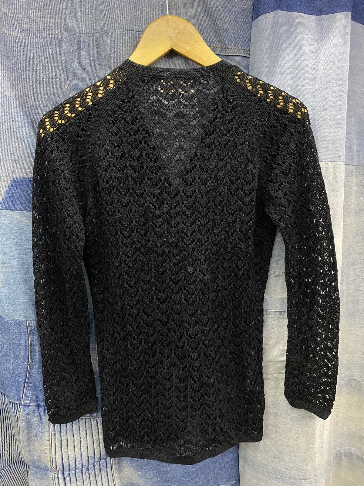 Beauty Beast × Le Grande Bleu (L.G.B.) Y2K 2000s nagasakiya japan open knit fishnet cardigan Size S / US 4 / IT 40 - 9 Thumbnail