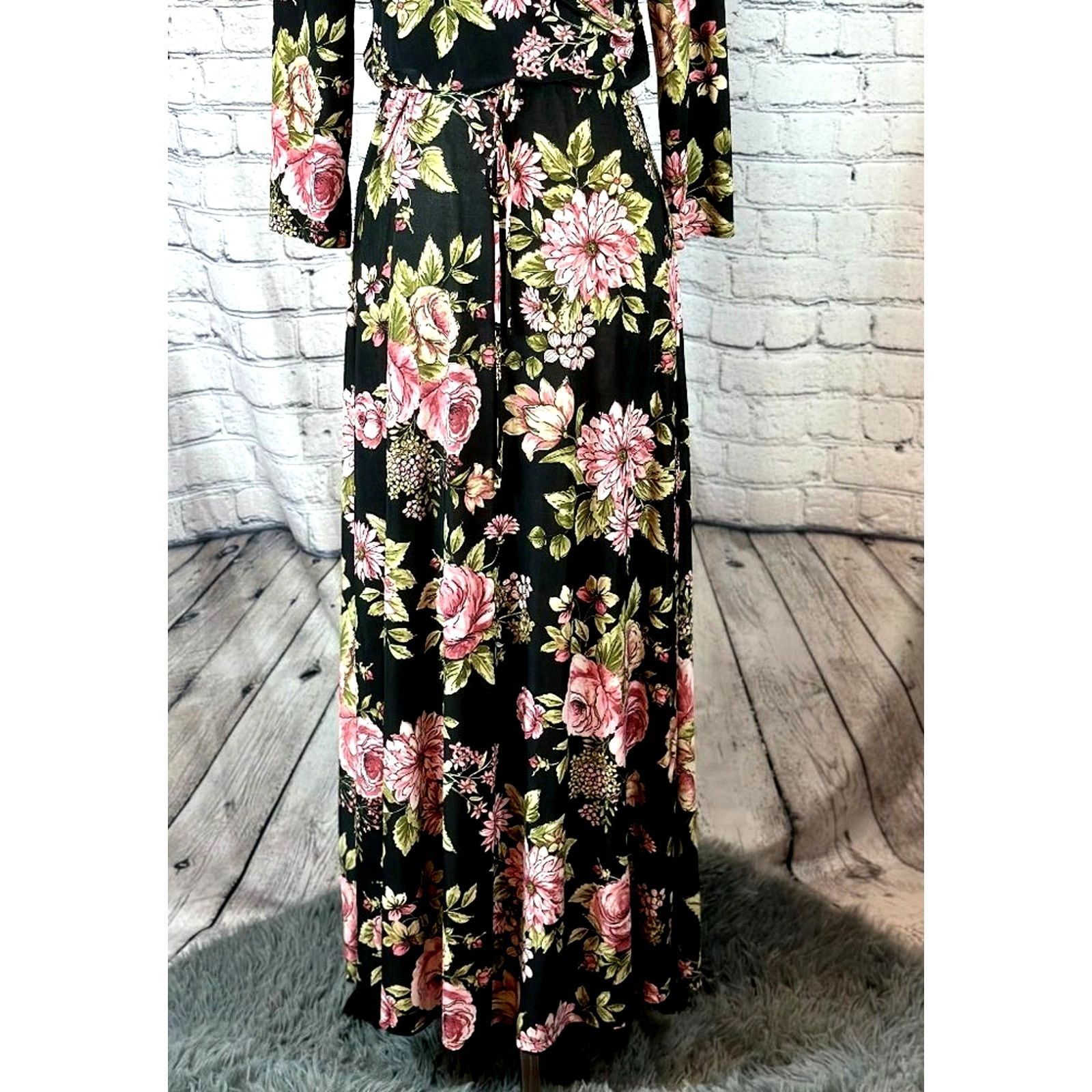 Other Love Chesley Floral Maxi Dress with Matching Belt size L Size L / US 10 / IT 46 - 5 Thumbnail