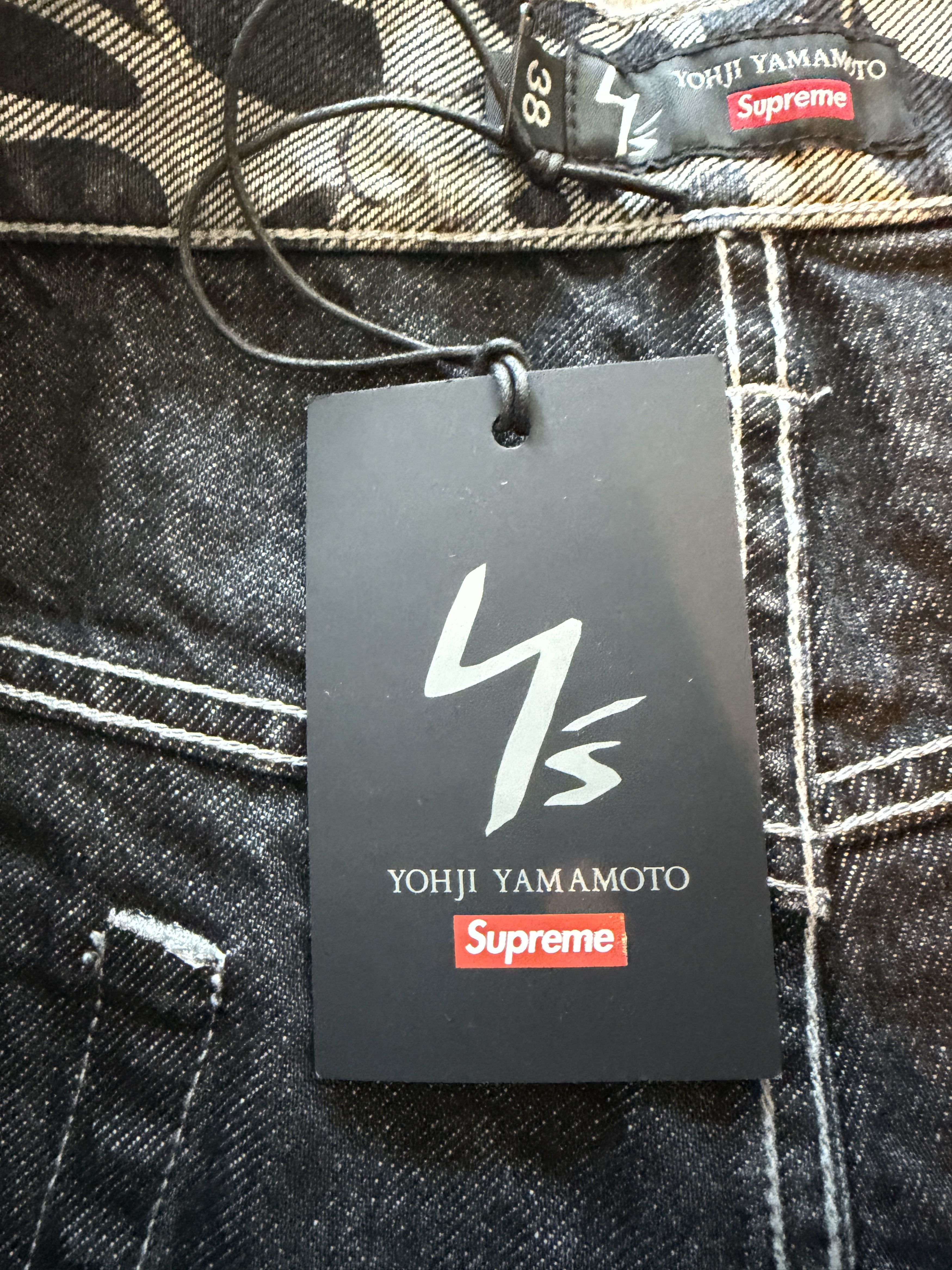 Supreme × Yohji Yamamoto Supreme Y's Mycelium Baggy Denim Jean Blue Gray Size US 38 / EU 54 - 6 Thumbnail