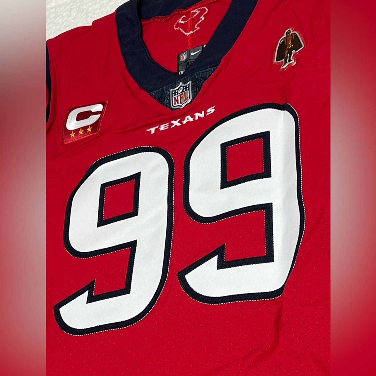 Nike JJ Watt Houston Texans Game Issued Jersey Captain WPMY Patch Size US XL / EU 56 / 4 - 3 Thumbnail