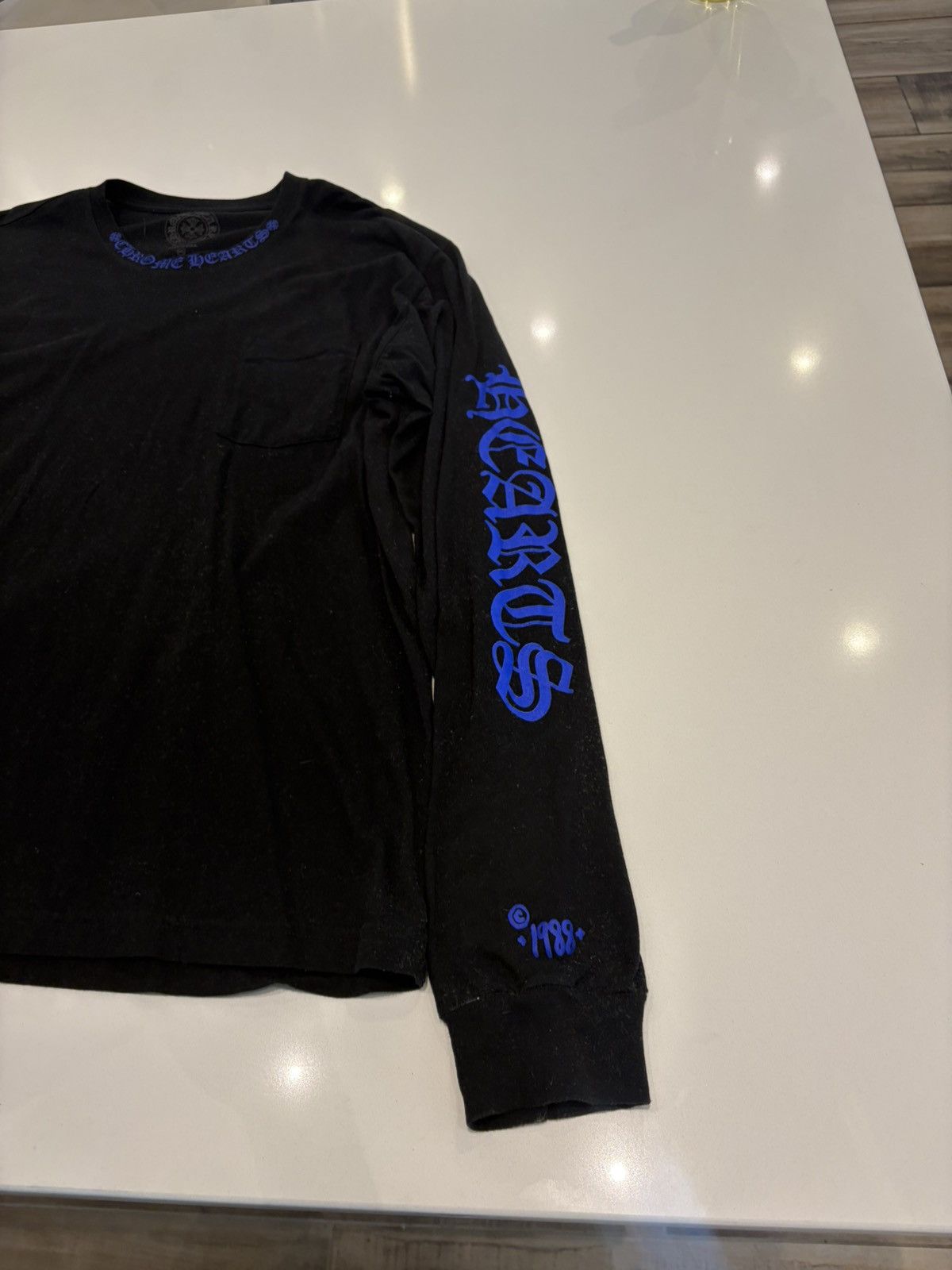 Chrome Hearts Chrome Hearts Blue Neck Logo L/S Size US XXL / EU 58 / 5 - 2 Thumbnail