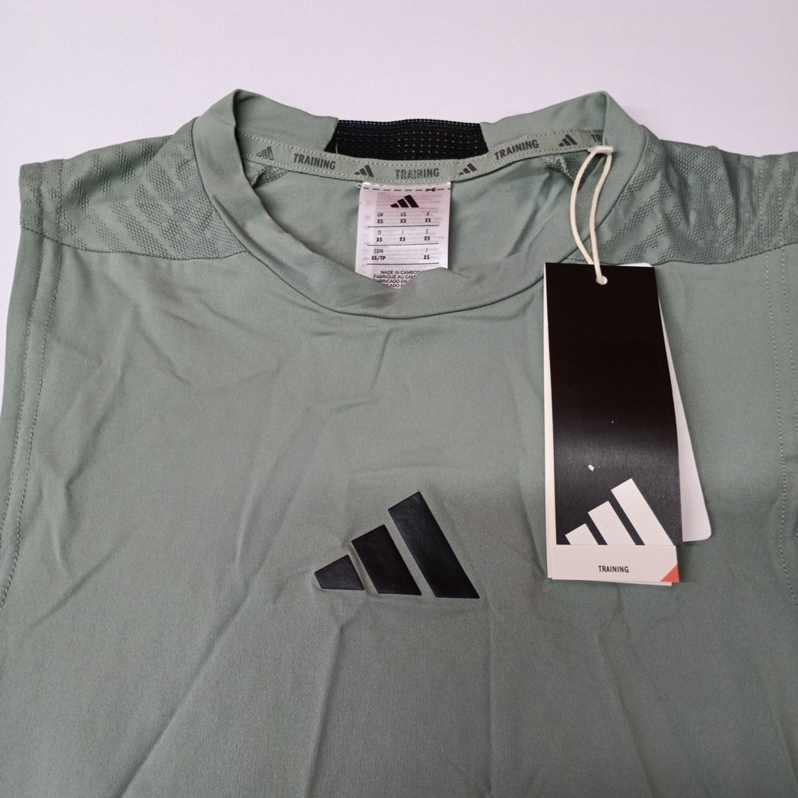 Adidas Adidas Mens Size XS D4T Training Tank Top Shirt Silver Green Size US XS / EU 42 / 0 - 2 Thumbnail