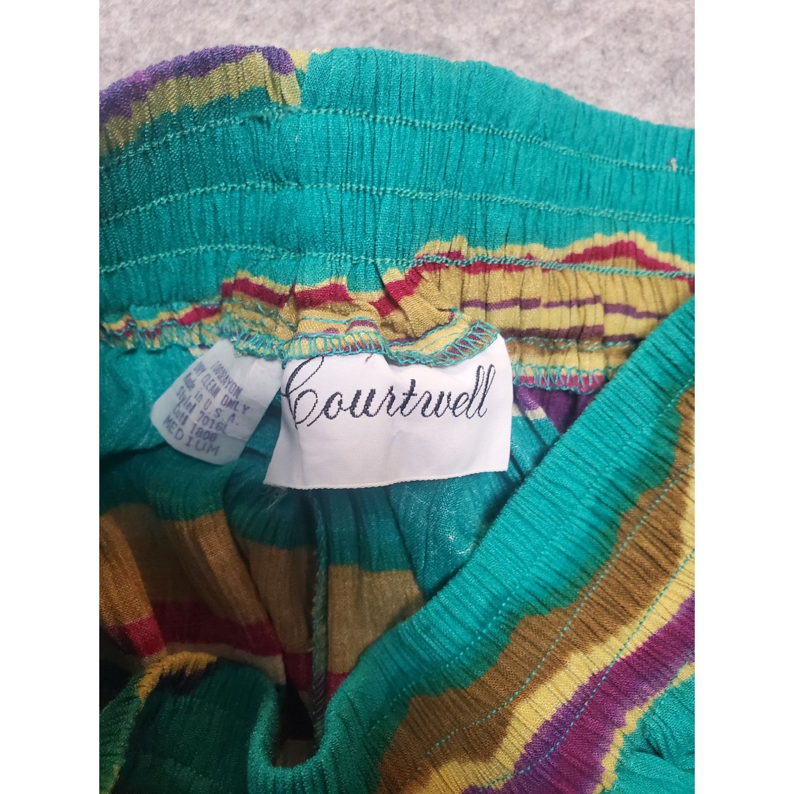 Other Women's Vintage Courtwell M Stripe Pull On Bermuda Shorts Size 24" / US 00 / IT 34 - 2 Thumbnail