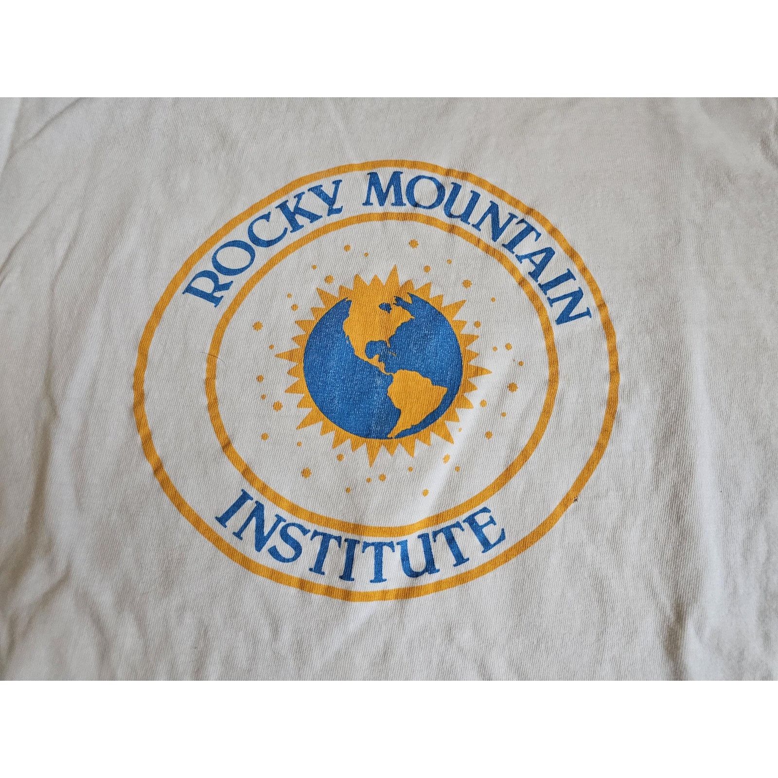 Other Rocky Mountain Institute Globe Earth White T-Shirt M 1990s Size US M / EU 48-50 / 2 - 2 Thumbnail