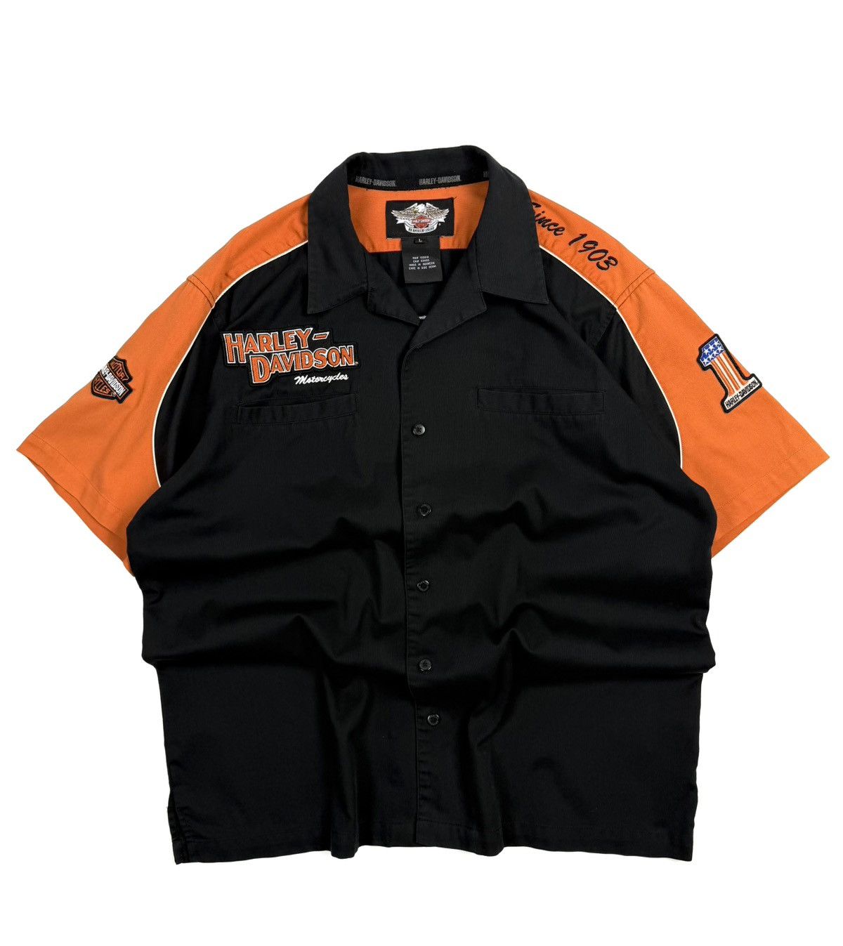 Harley Davidson Harley Davidson Vintage Mechanic Shop Shirt Rare Biker USA Size US L / EU 52-54 / 3 - 2 Thumbnail