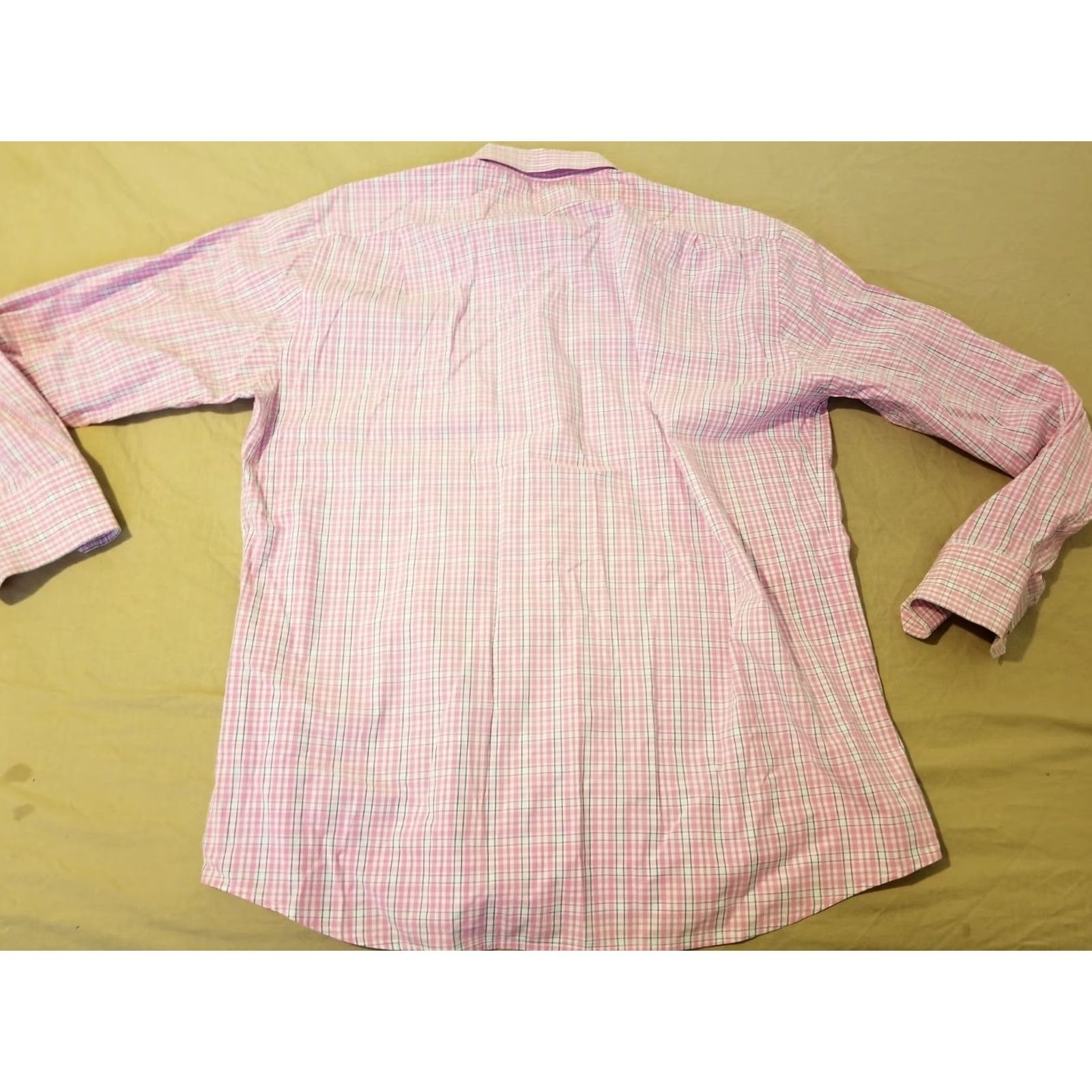 Southern Tide Southern Tide Mens Dress Shirt Button-Up Plaid Cotton M Purple Pink Button-Down Collared Casual Classic Pocketed Size 40R - 8 Thumbnail