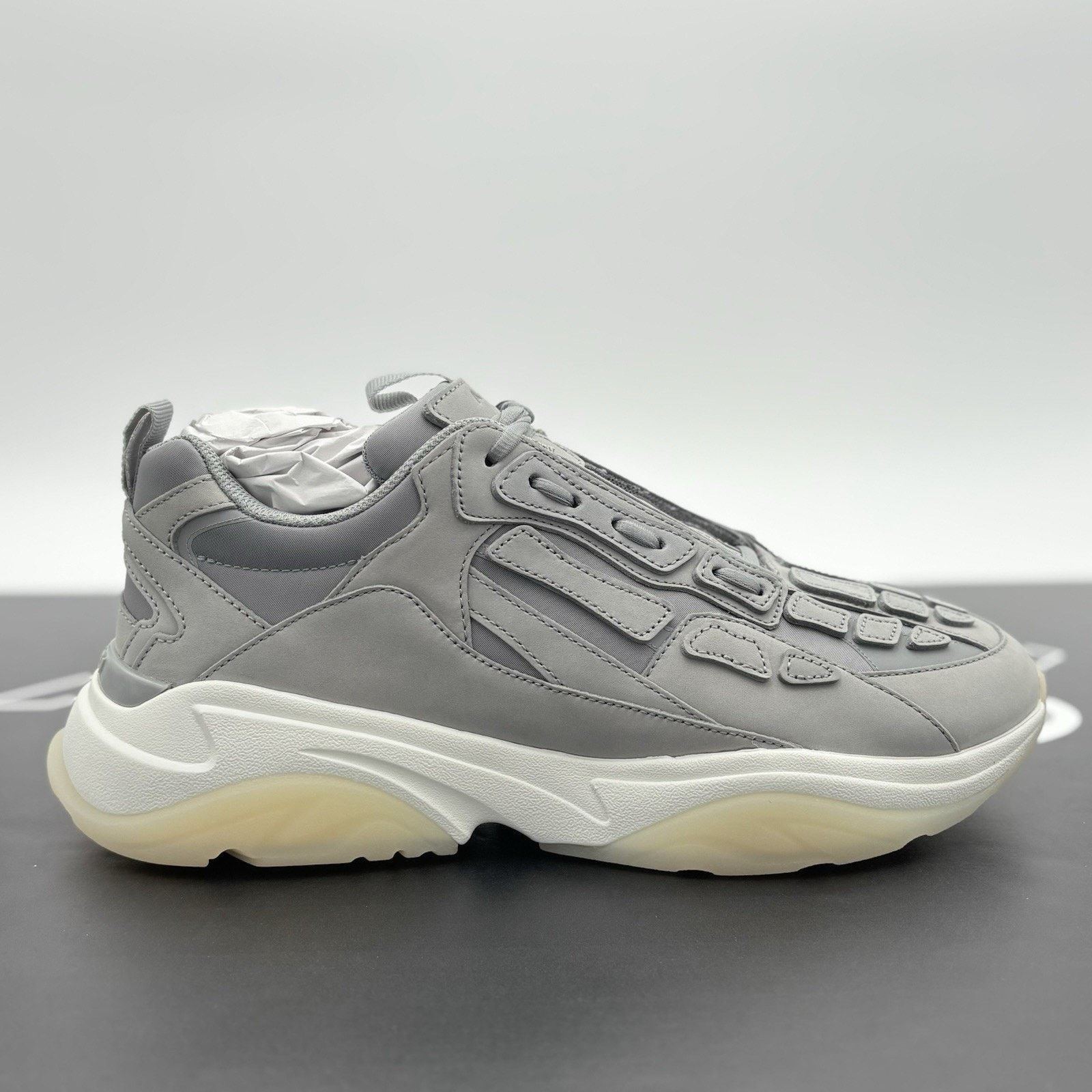 Amiri Amiri Bone Runner ' Grey ' | BRAND NEW! * 100% AUTHENTIC Size US 12 / EU 45 - 2 Thumbnail