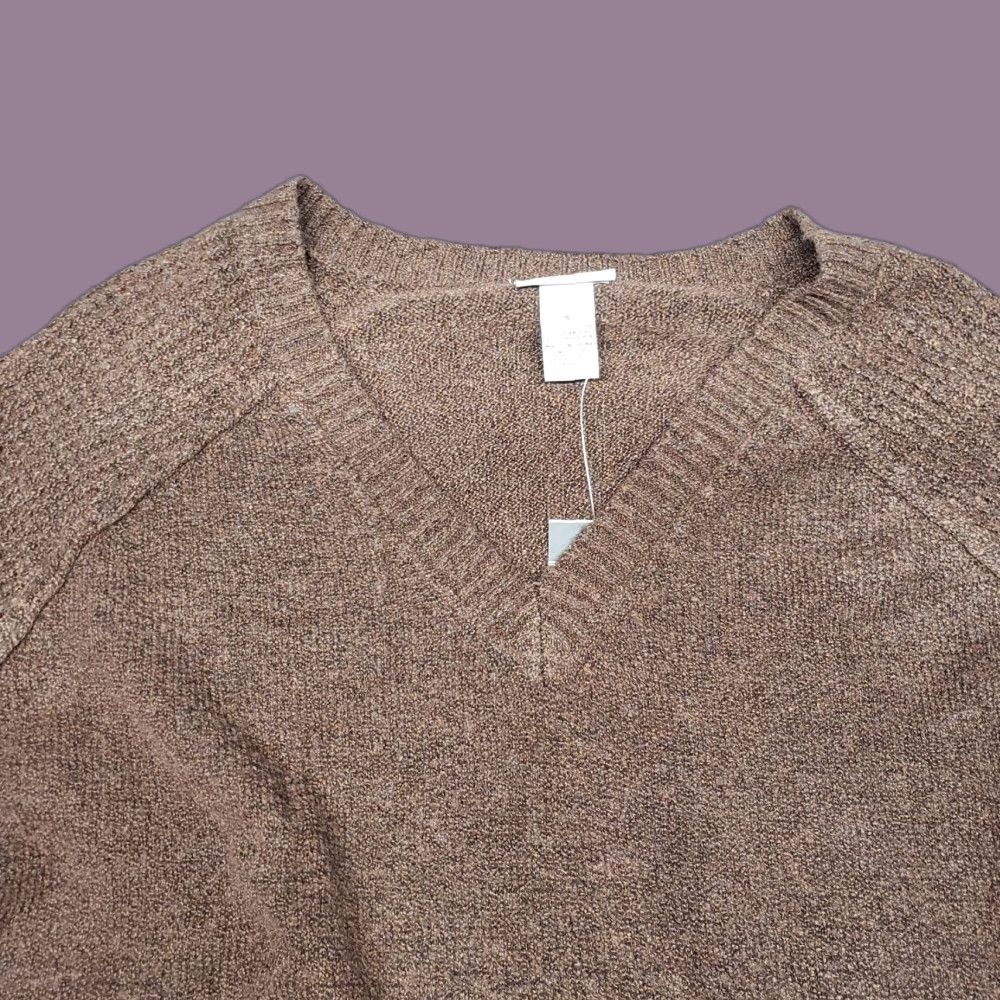 Vintage Rue21 Sweater Womens S Brown Long Sleeve V-Neck Scalloped Hem Pullover New Size S / US 4 / IT 40 - 1 Thumbnail