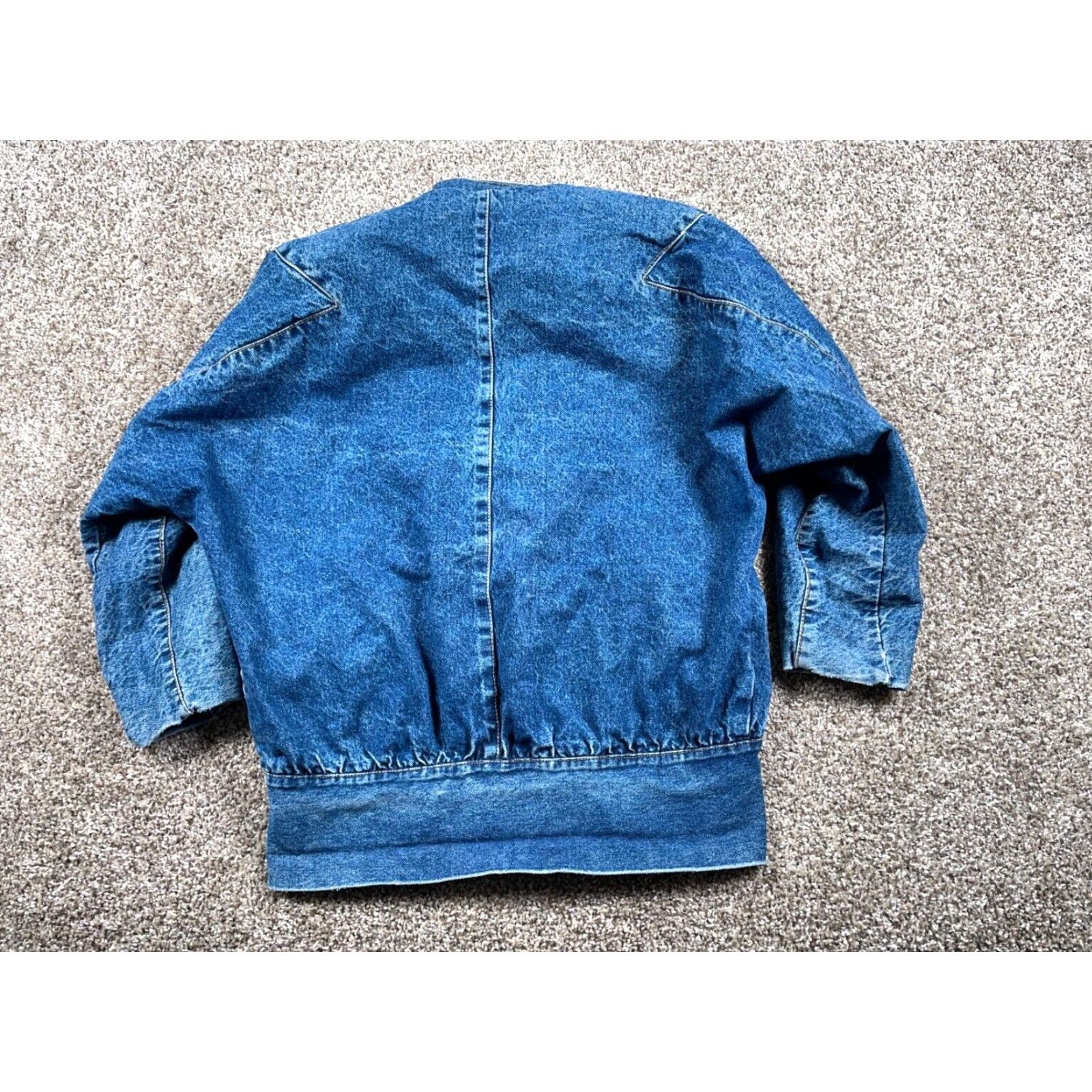 Denime Vintage 90s Oversized Denim Blazer Women's Small Casual Cotton Blue Stone Wash Size S / US 4 / IT 40 - 3 Thumbnail