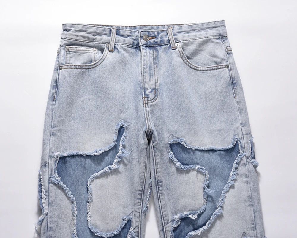 Japanese Brand × Vintage Frayed Jeans High Street Vibe Ripped with Holes Retro Style Size US 30 / EU 46 - 7 Thumbnail
