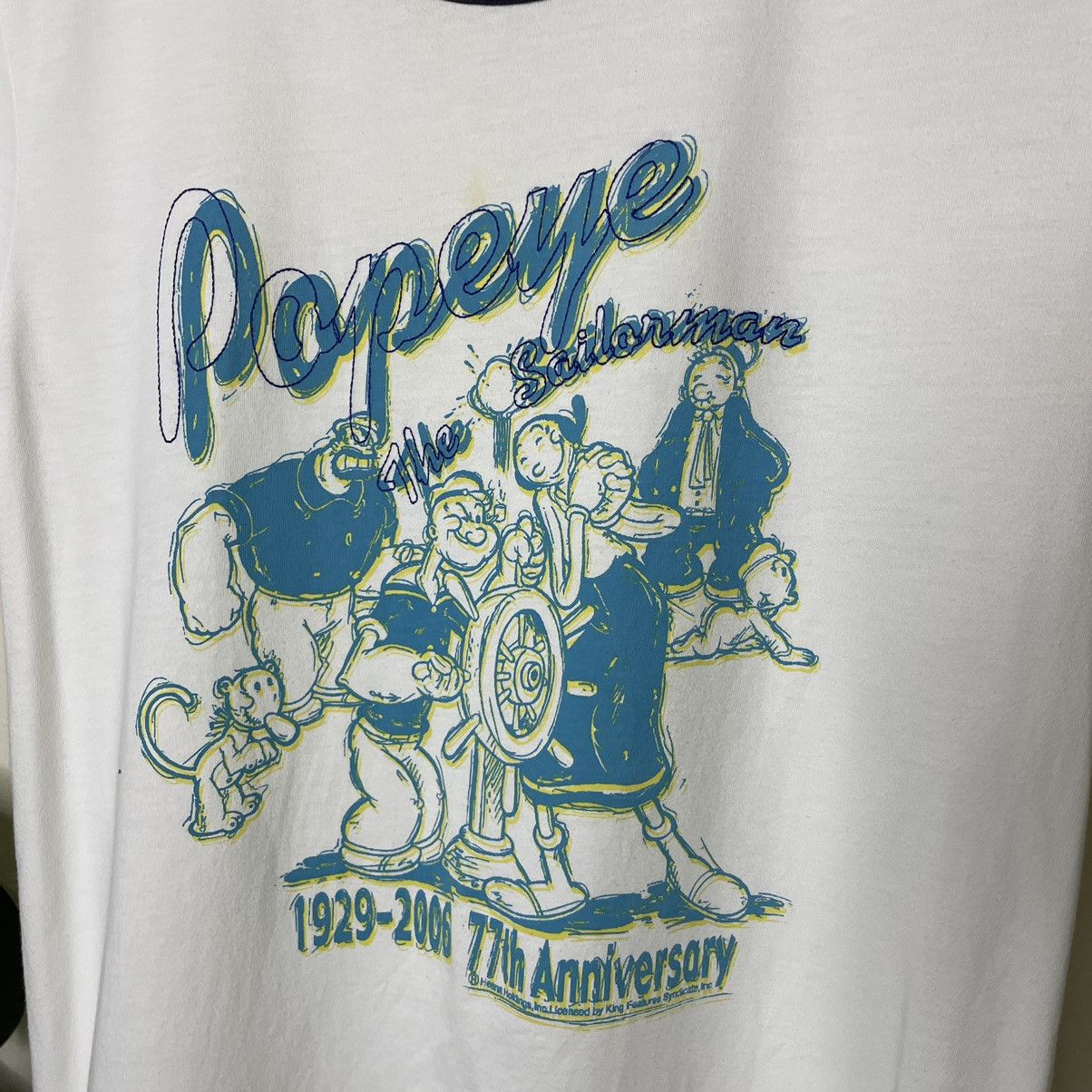 Cartoon Network × Vintage Popeye The Sailorman Vintage Cartoon 77th Anniversary Tee Size XL / US 12-14 / IT 48-50 - 2 Thumbnail