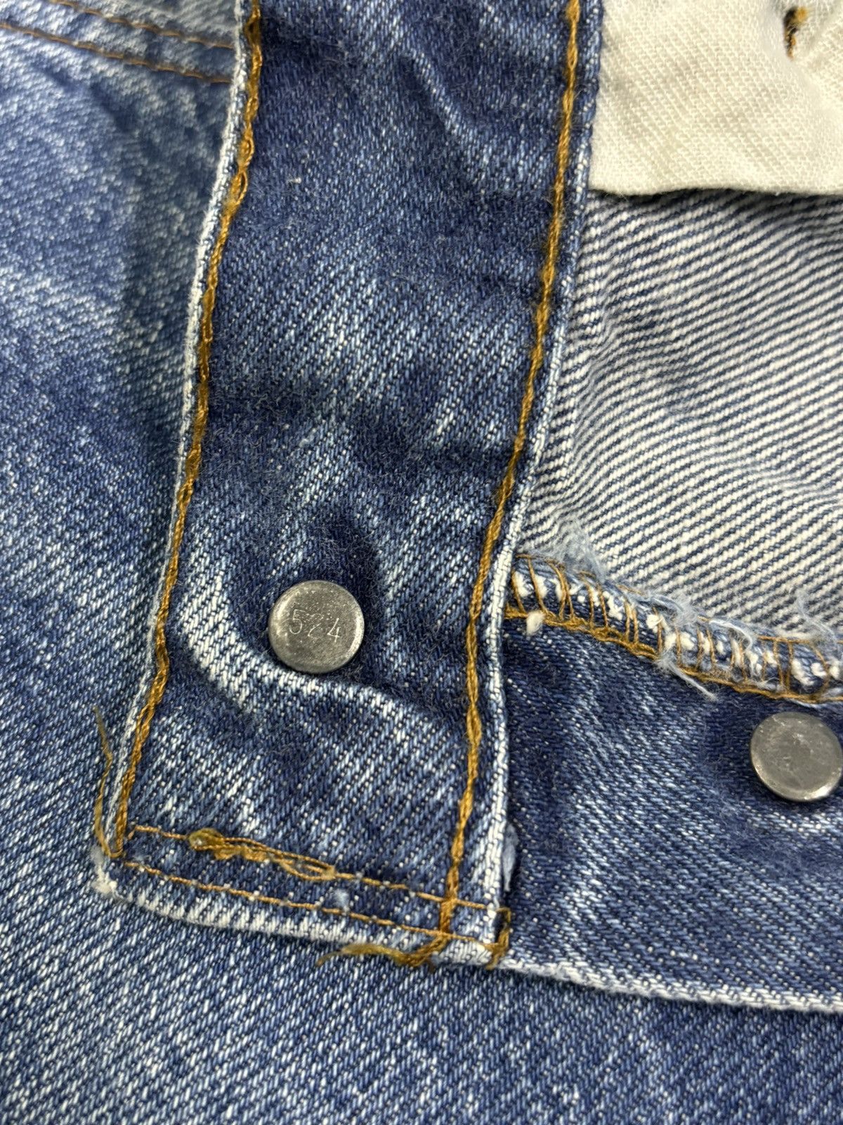Levi's Vintage 80s Levis 501 Selvedge Denim Shorts-Stamp Button 524 Size 32" / US 10 / IT 46 - 10 Thumbnail