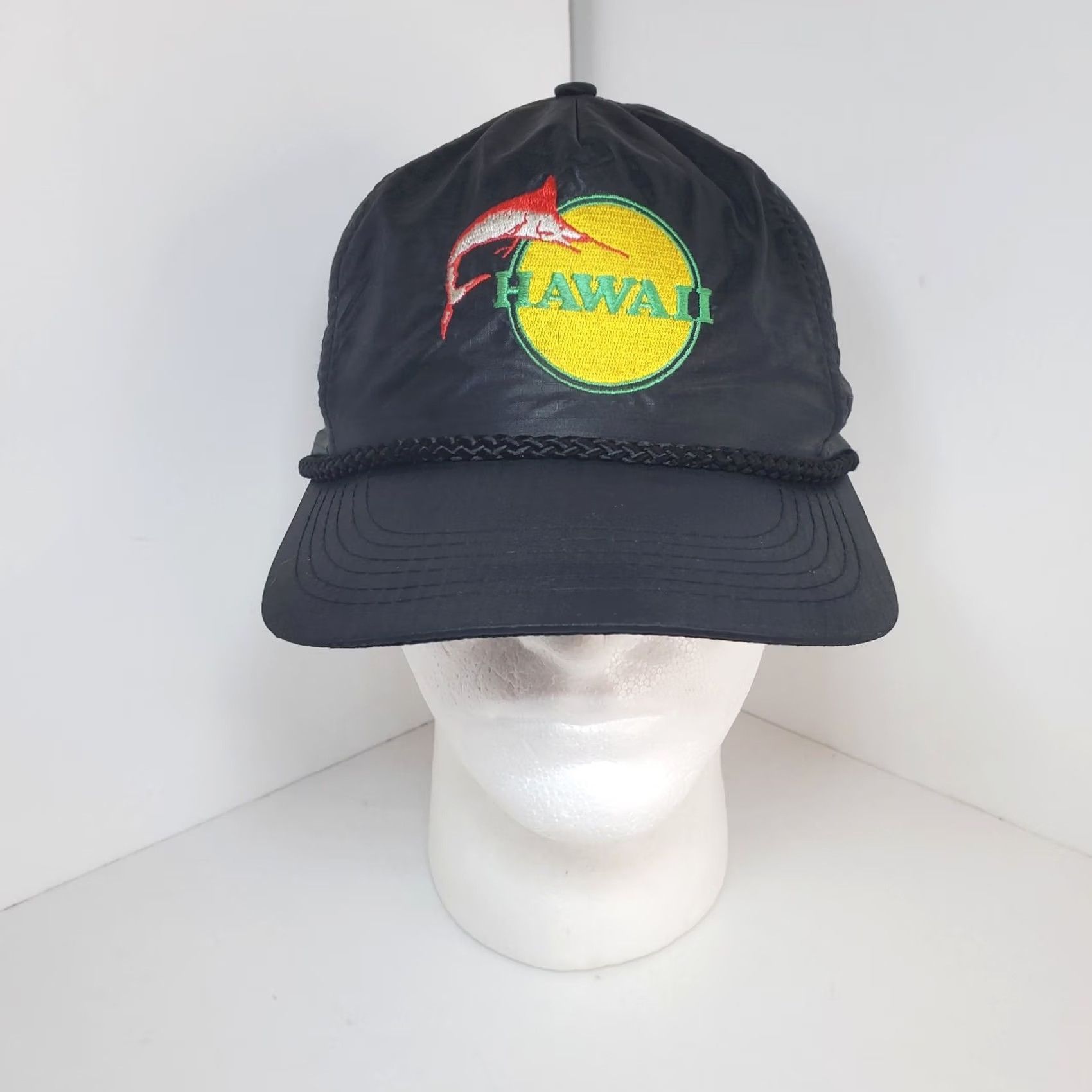 Vintage VINTAGE Sportsman Hawaii Marlin Fish Hat Cap Embroidered Black Outdoor Snapback Size ONE SIZE - 2 Thumbnail