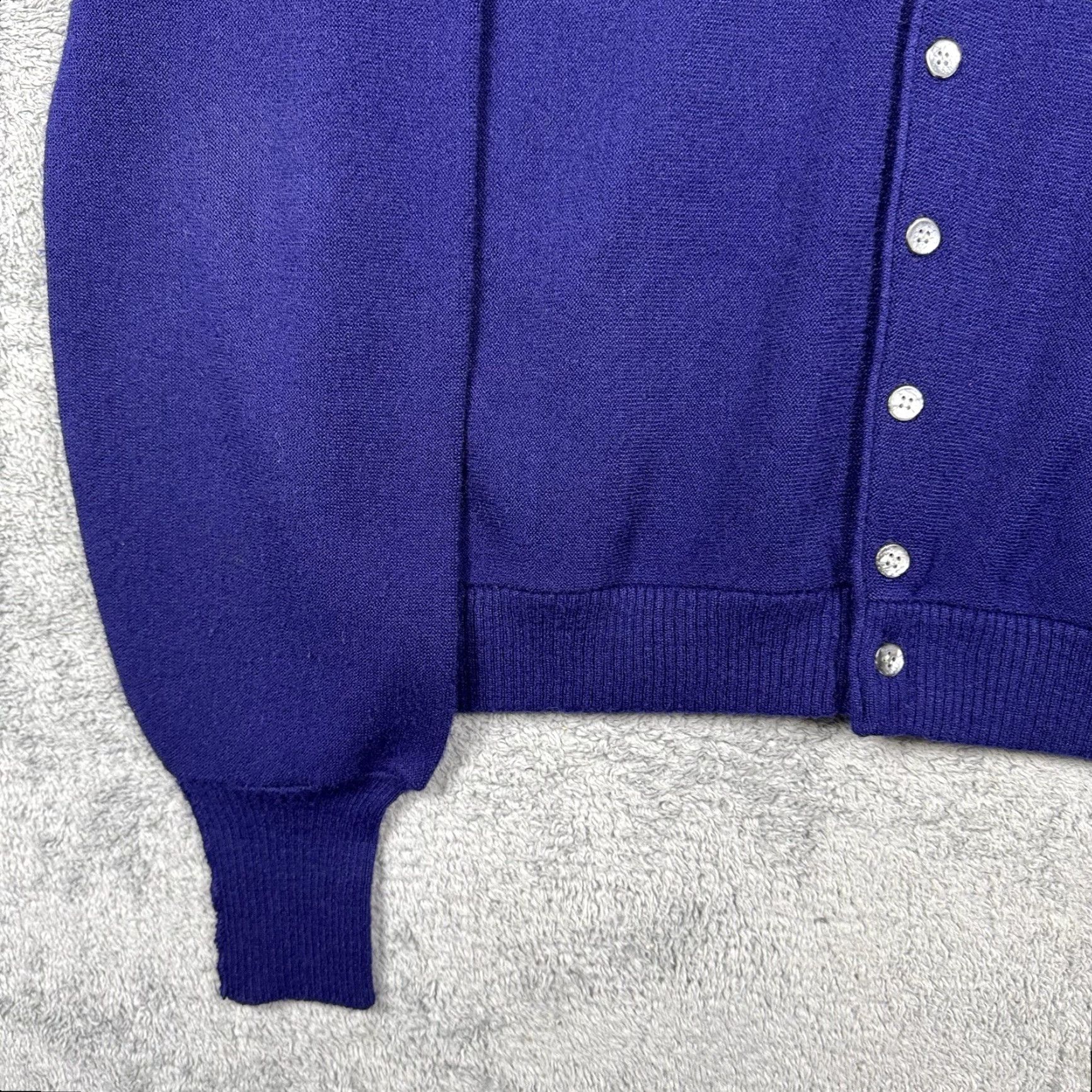 Vintage VINTAGE Bemidji Woolen Mills Men 44R (M) Pure Wool Cardigan Sweater Knit Grandpa Cardigan Wool Blue Mens 44R Winter Fall Spring 1960s USA Size US L / EU 52-54 / 3 - 2 Thumbnail
