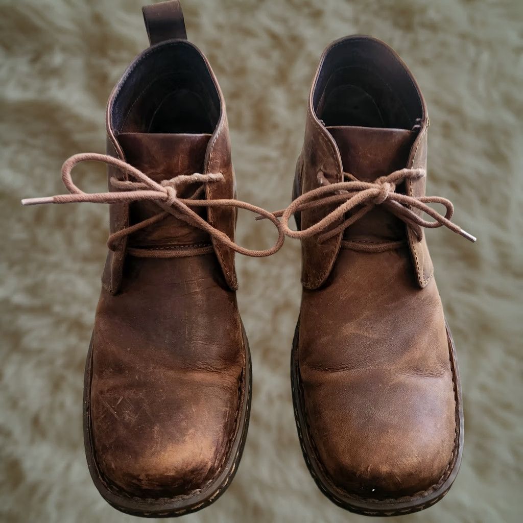 Born Børn Born H57206 Chukka Boot Mens 11.5 M Brown Leather Lace Up Ankle Distressed Casual Shoes Size US 12 / EU 45 - 1 Thumbnail