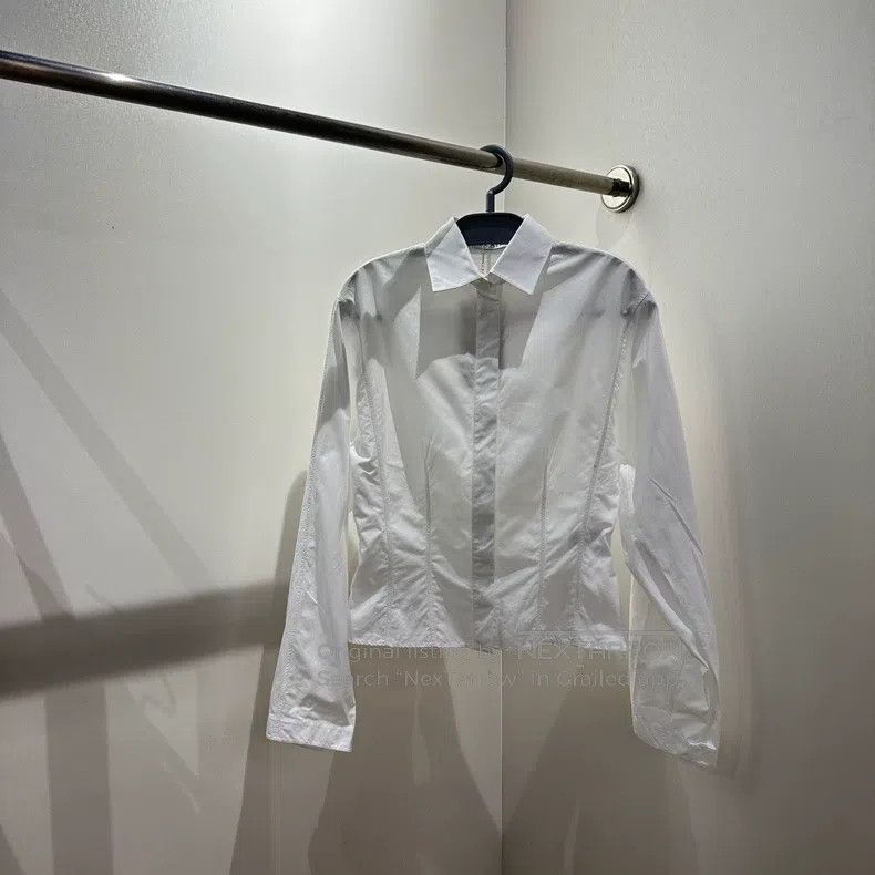 Alaia Alaia Solid Color Tailored Cotton Long Sleeve Shirt Size XS / US 0-2 / IT 36-38 - 1 Thumbnail