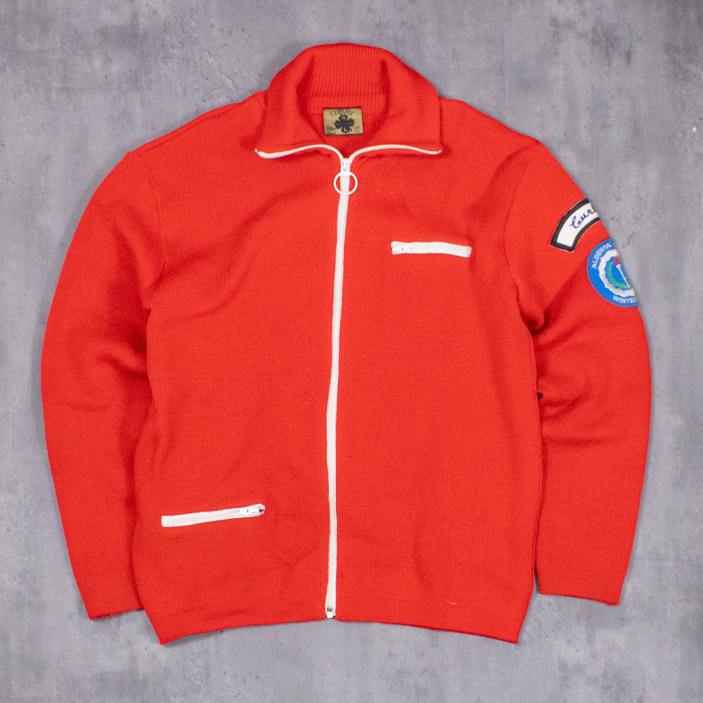 Lil Uzi Vert × Vintage Vintage 1970’s Clover Knitted Full Crip Mock Neck Jacket Size US M / EU 48-50 / 2 - 3 Thumbnail