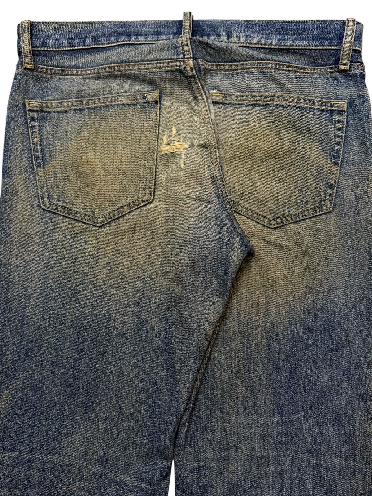 Uniqlo Vintage Y2K Japan Uniqlo Mud Wash Clawmark Whisker Loose Fit Size US 34 / EU 50 - 5 Thumbnail