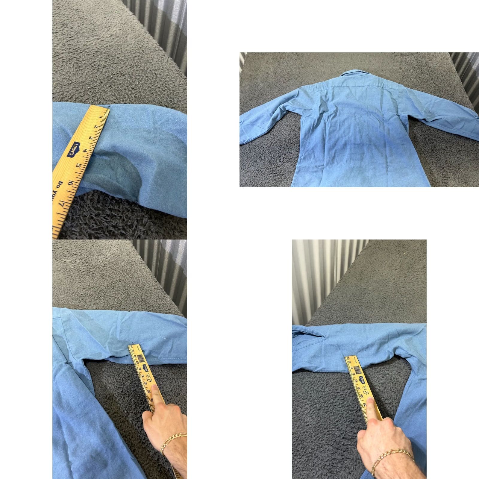 Arrow VINTAGE Golden Arrow Regency Collection Blue Wonder Wool Shirt Mens LG L 16-16.5 Size US L / EU 52-54 / 3 - 8 Thumbnail