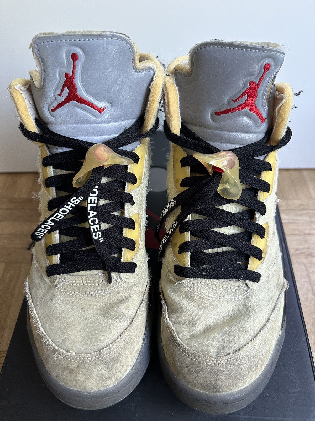 Nike × Off-White Off-White x Air Jordan 5 “Sail” Size US 10 / EU 43 - 5 Thumbnail