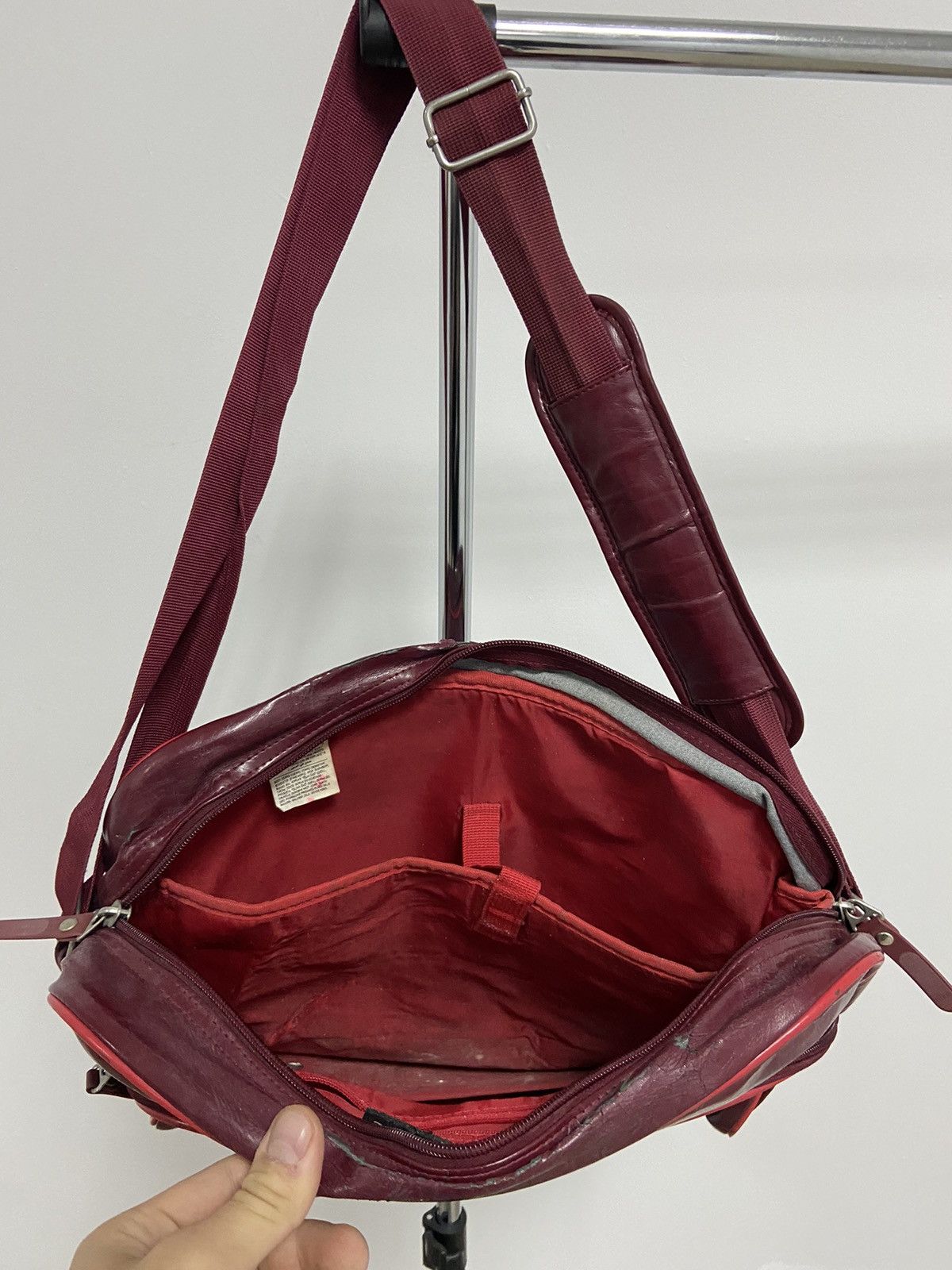 Nike × Vintage Nike Vintage Shoulder Bag Leather Big Logo Y2K Style Size ONE SIZE - 5 Thumbnail