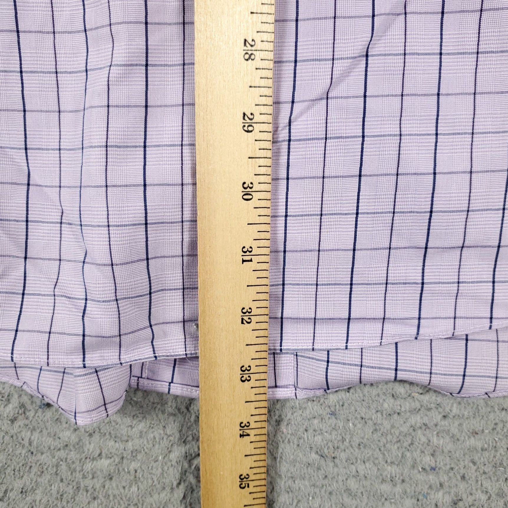 Brooks Brothers VINTAGE Brooks Brothers Shirt Mens 17 Purple Check Dress Button Up Long Sleeve - 100% Cotton, Regular Fit, Non-Iron, Classic Preppy Mens Dress Shirt Size 46R - 5 Thumbnail