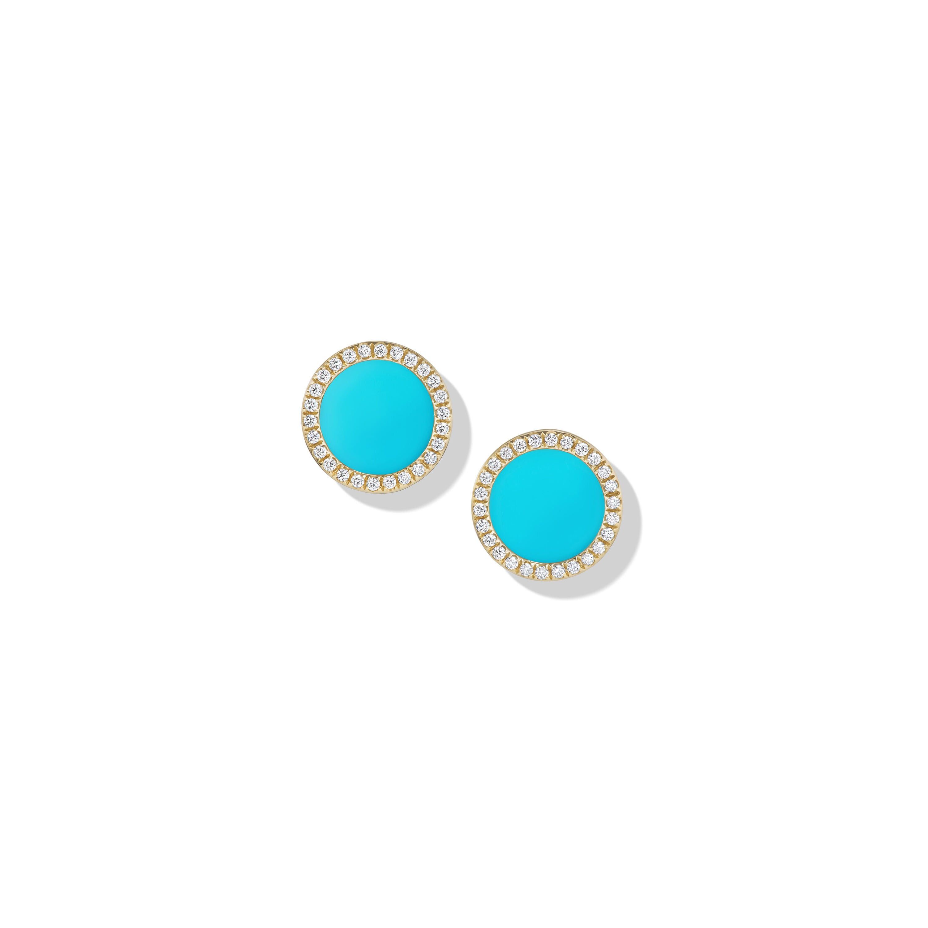David Yurman o1w1db11025 E06565M Gold Earrings in Sky Blue Size ONE SIZE - 1 Thumbnail