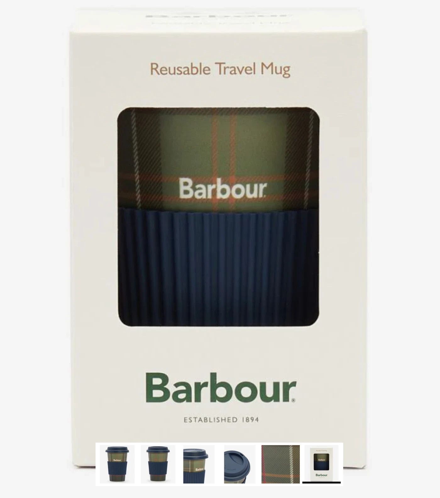 Barbour Barbour Reusable Classic Tartan Travel Mug Size ONE SIZE - 9 Thumbnail