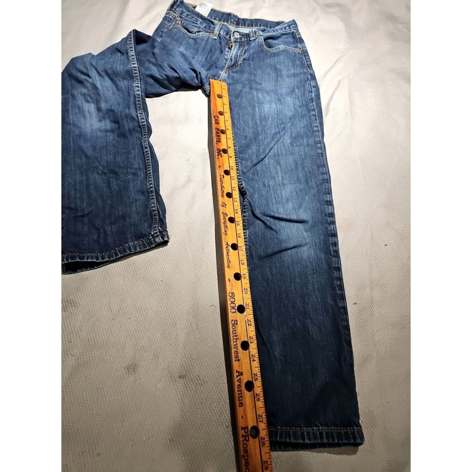 Levi's Levis 514 Jeans Mens US Size 29x30 Blue Straight Medium Wash Denim Pants Jeans Size US 29 - 6 Thumbnail